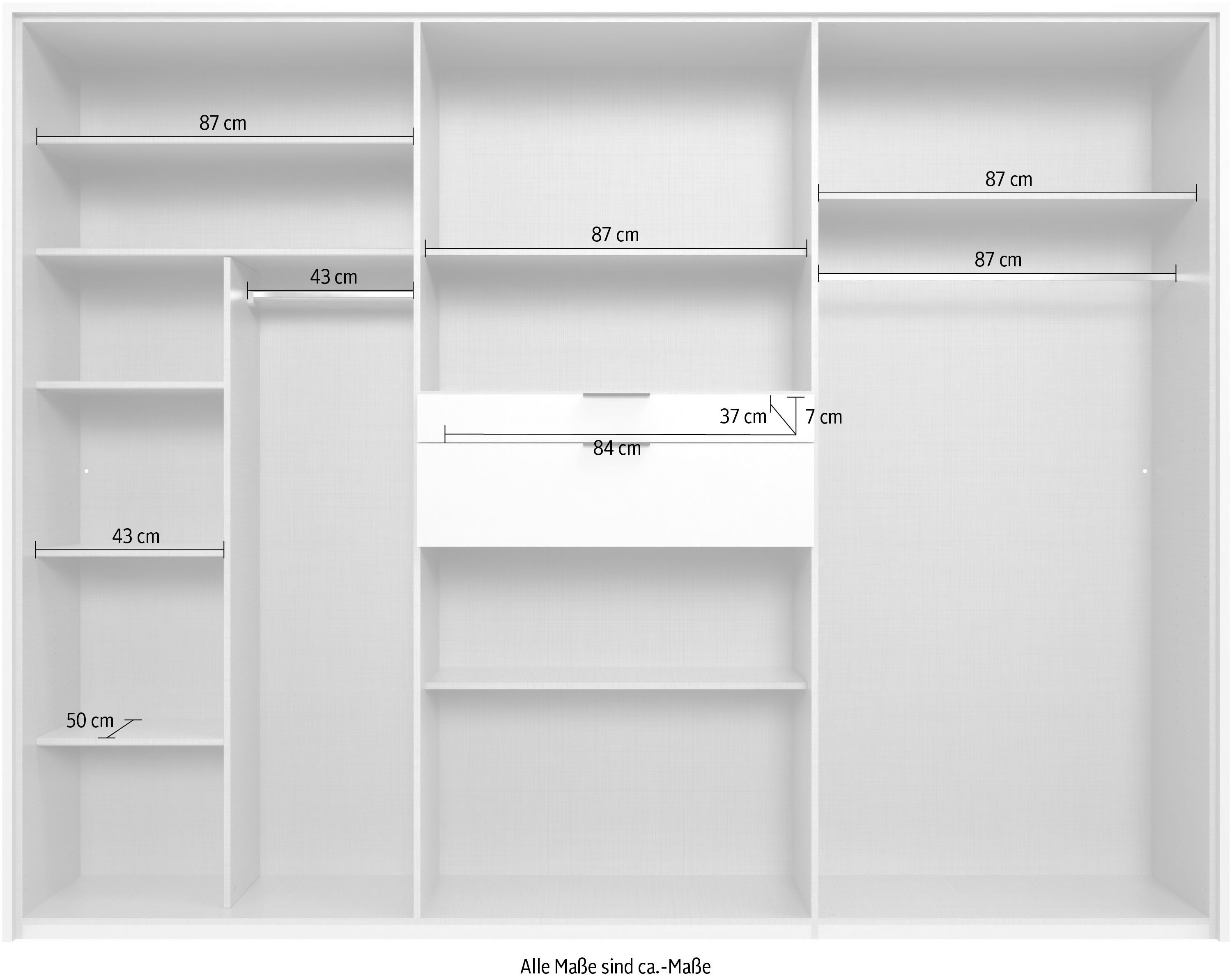 Wimex Draaideurkast Moldau kledingkast met spiegel slaapkamerkast bestseller Kies je interieur, kant-en-klaar geconfigureerd in de kast