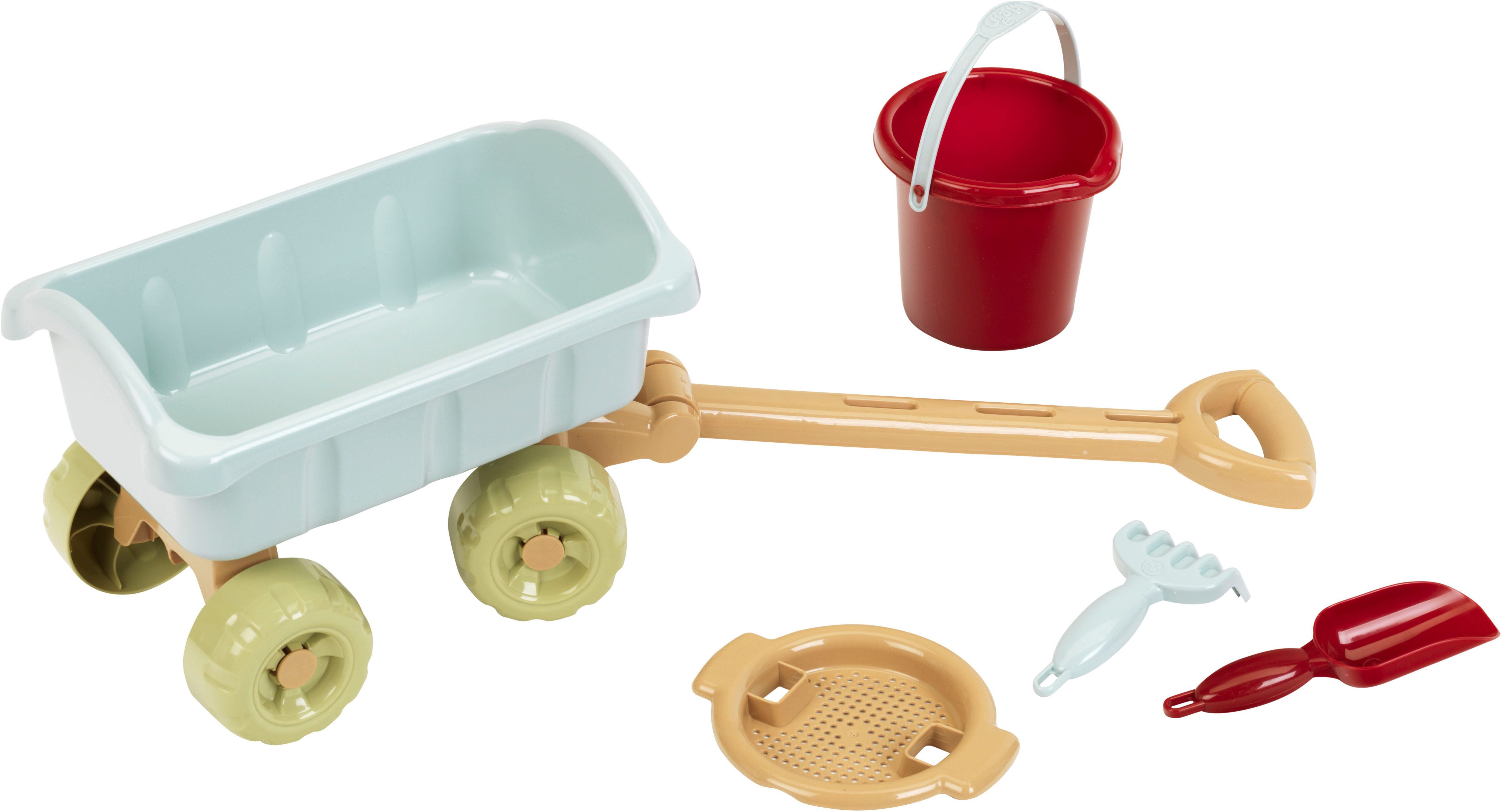 Klein Bolderkar Little Foot, Spiel-Bollerwagen mit Eimerset, aus Recyclingkunststoff