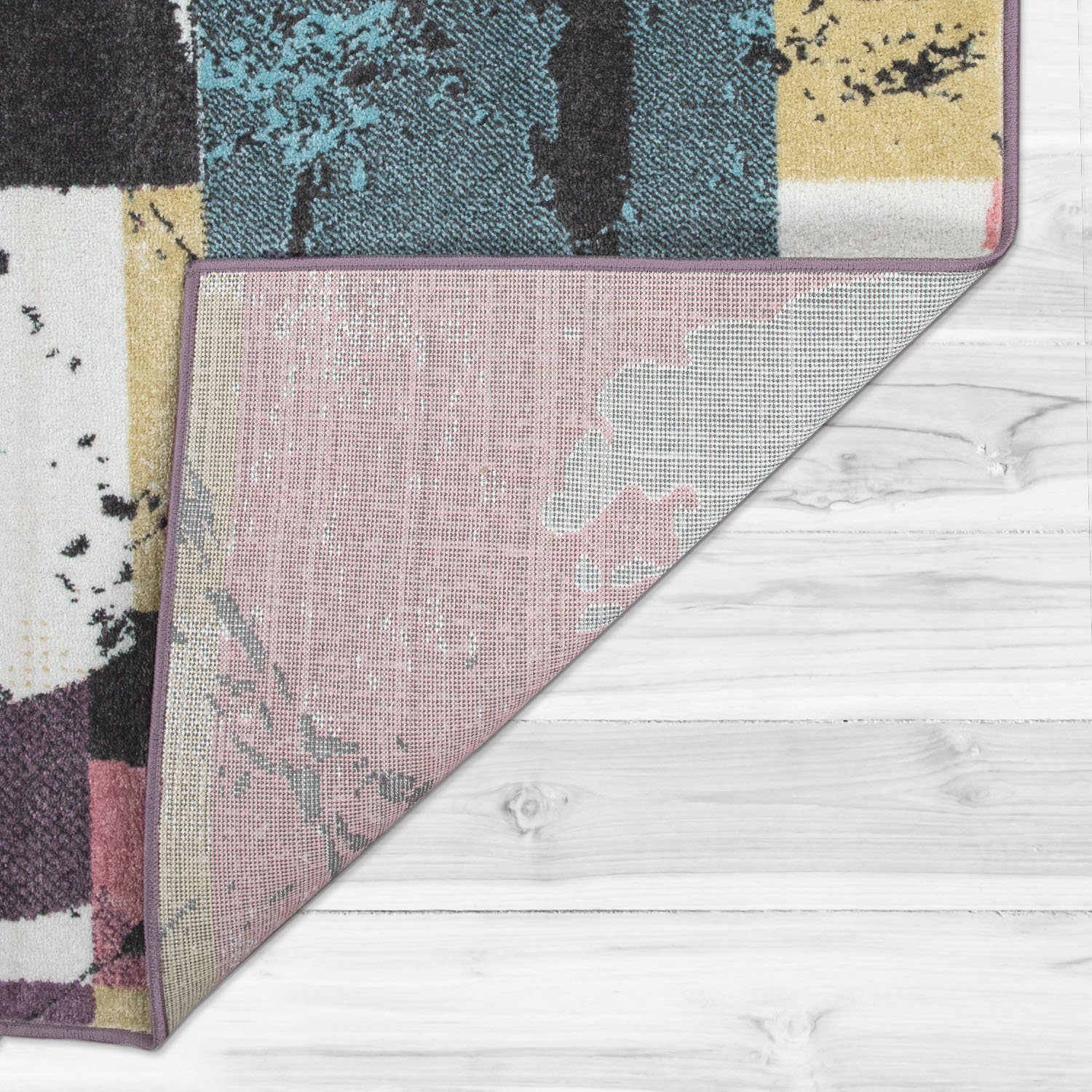 Paco Home Vloerkleed Petit 484 Korte pool, modern abstract motief, pastelkleuren