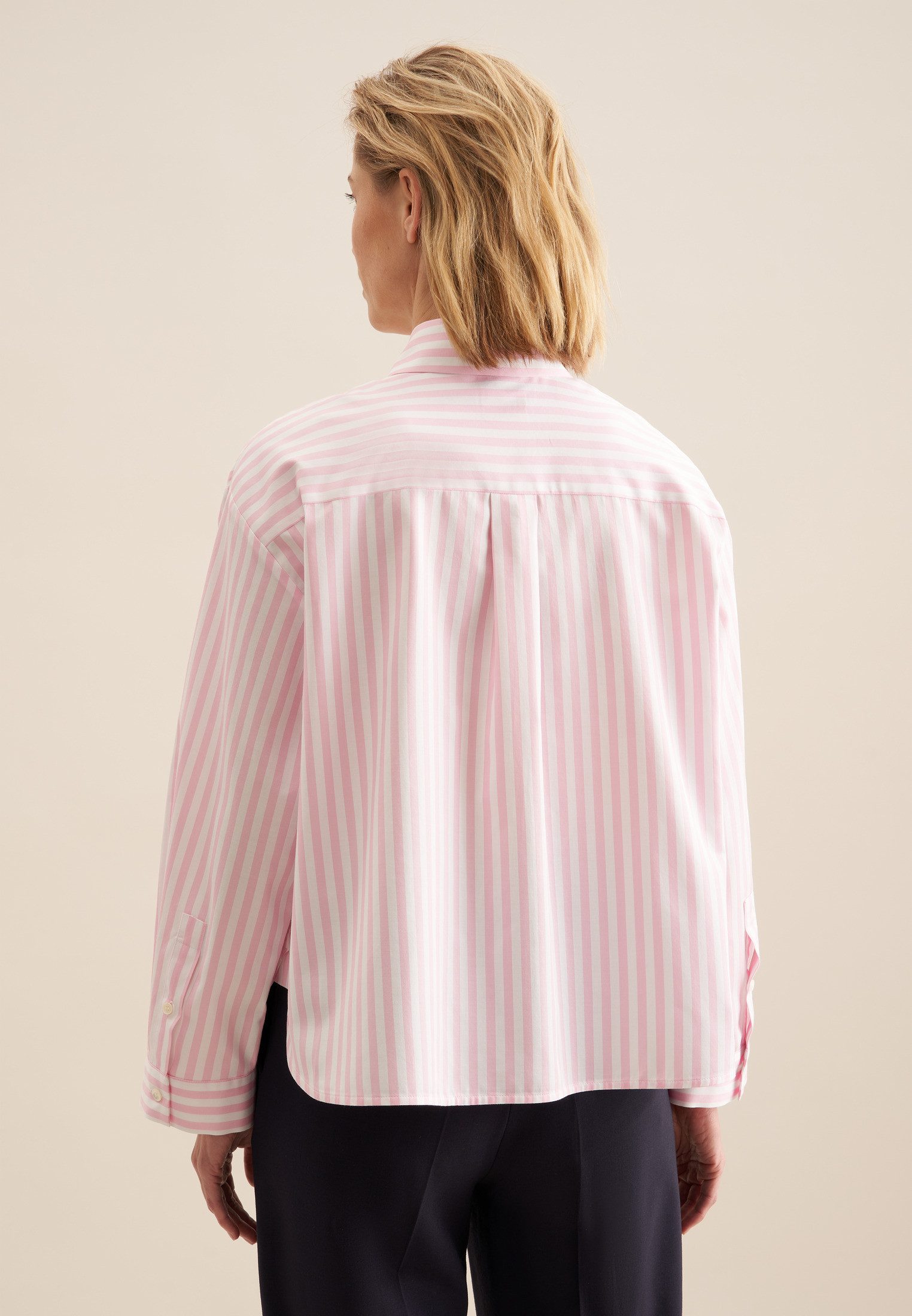 seidensticker Overhemdblouse Kraag gestreept