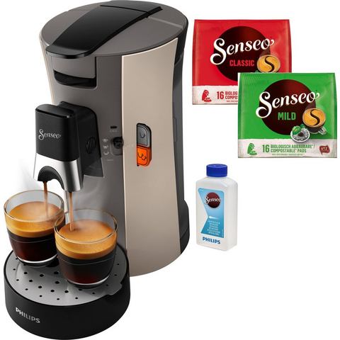 Philips Senseo Select CSA240-30 Koffiepadapparaat Nougat en kasjmiergrijs