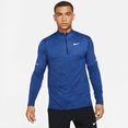 nike runningshirt dri-fit element men's 1--zip running top blauw