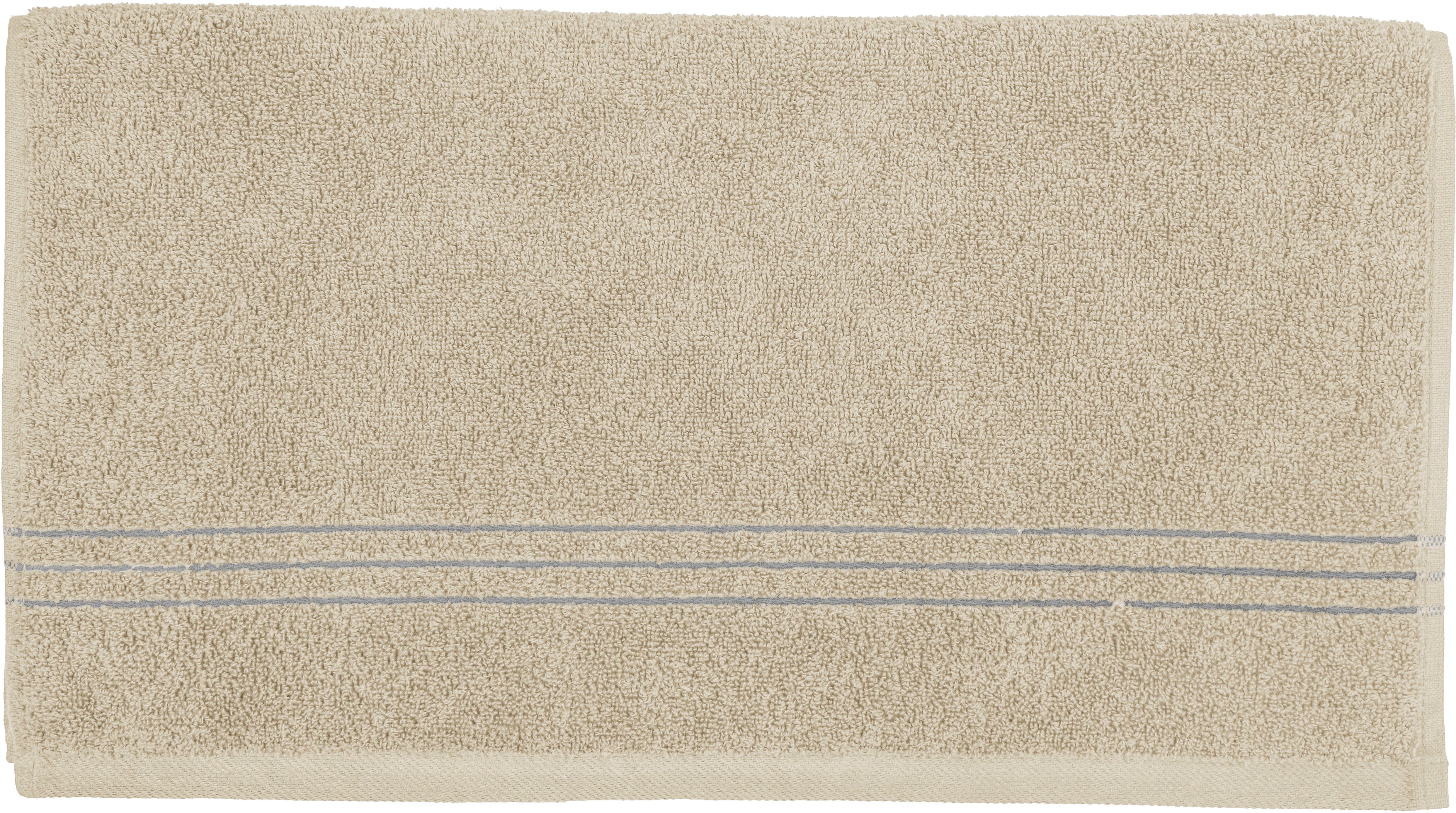 my home Handdoekenset Lillou met streep rand, premium katoen, 4 handdoeken (50x100 cm) (4 stuks)