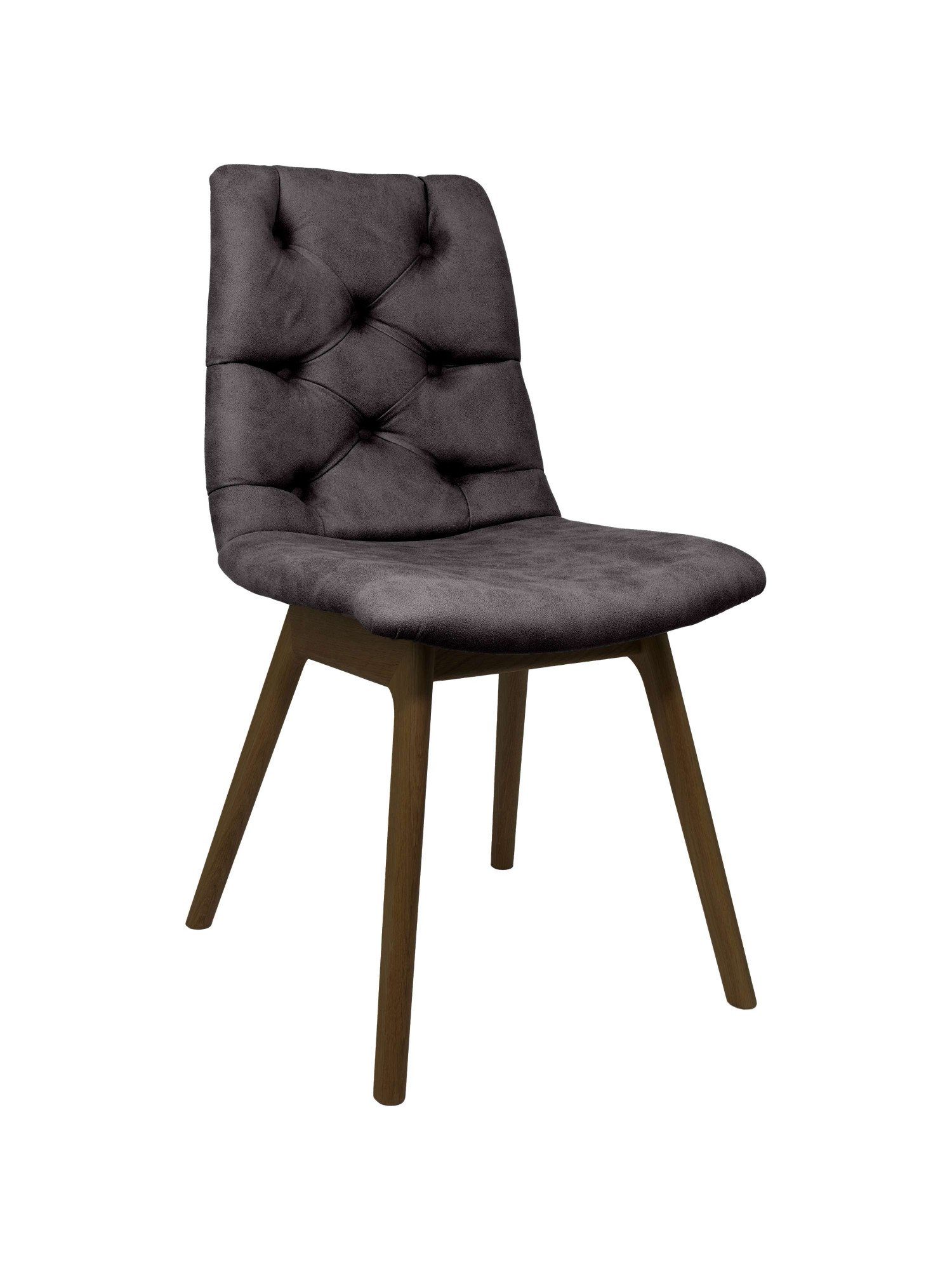 andas Eetkamerstoel Ramon met massief houten poten, in verschillende kleuren en stoffen (set, 2 stuks)