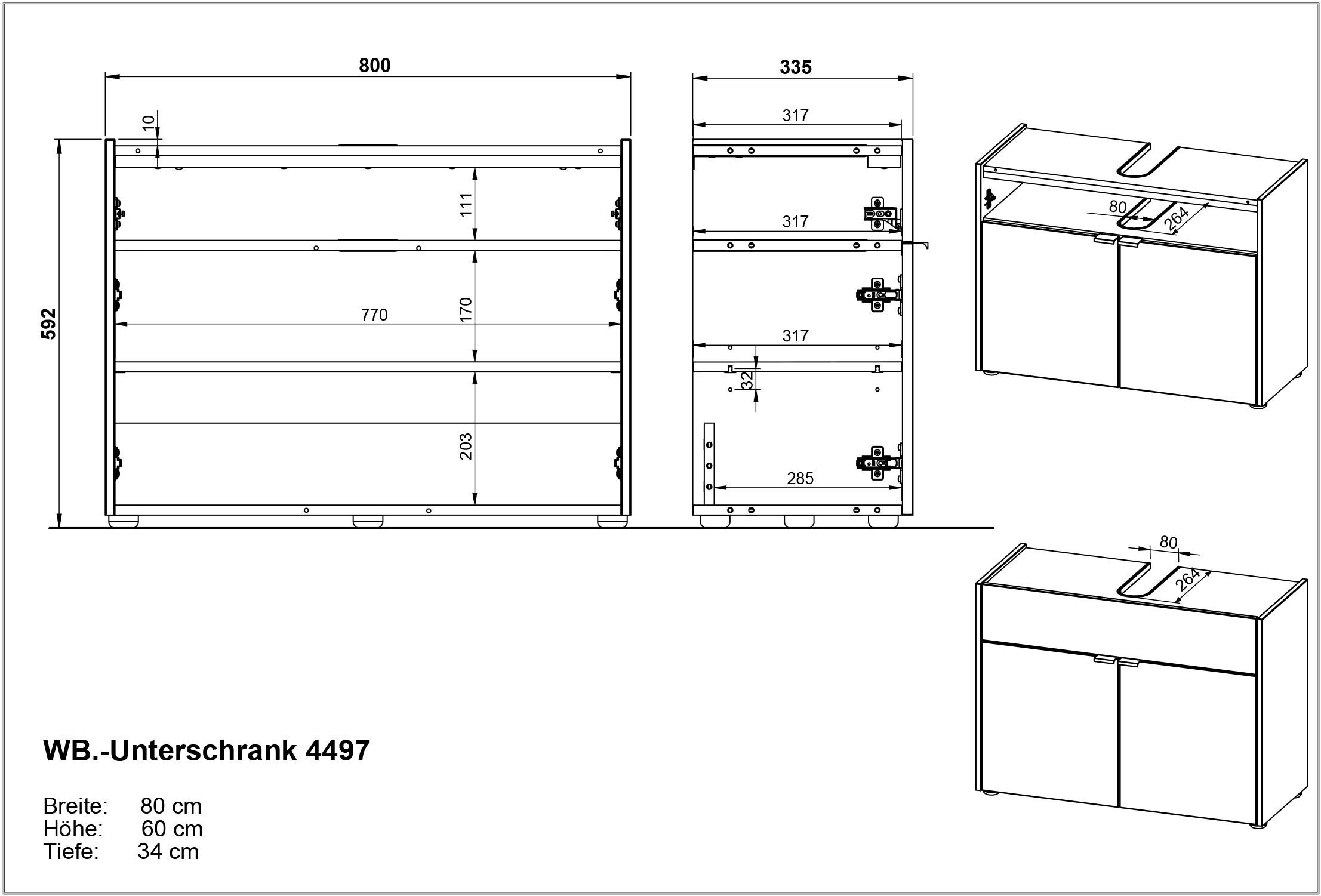 GERMANIA Badmeubelset Ameca Badset: wastafelonderkast, spiegelkast, commode & kast (4 stuks)