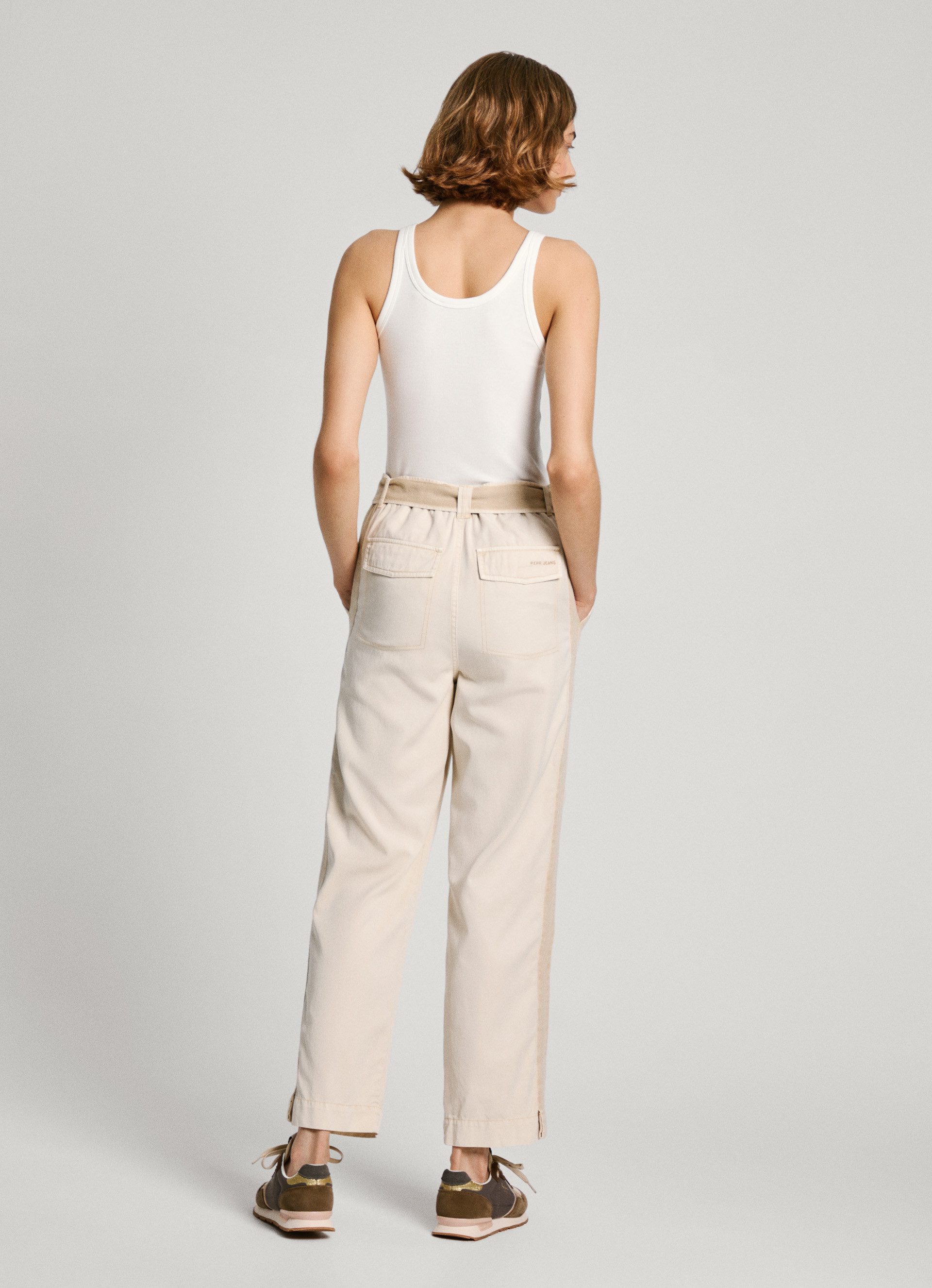 Pepe Jeans Cargobroek Aylin met streepbeleg