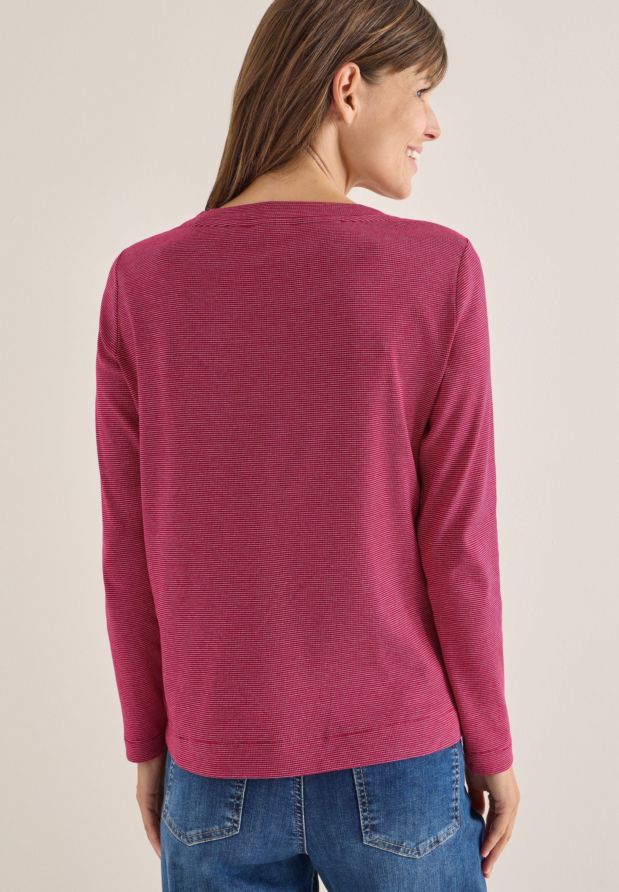 Cecil Shirt met lange mouwen met fijne strepen