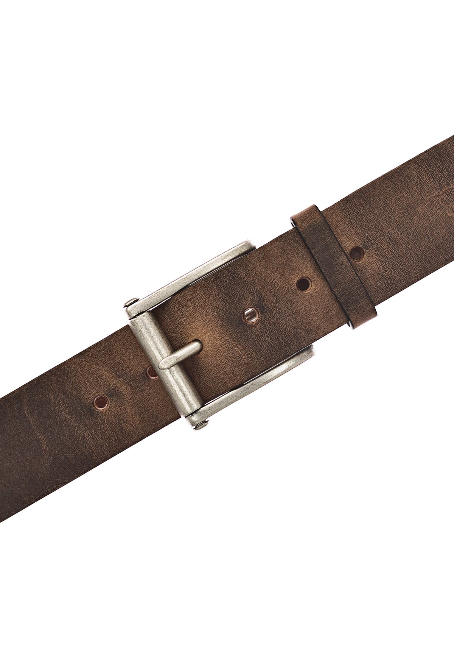 MUSTANG Leren riem Leren riem met vintage karakter en rolgesp, 4,5 cm