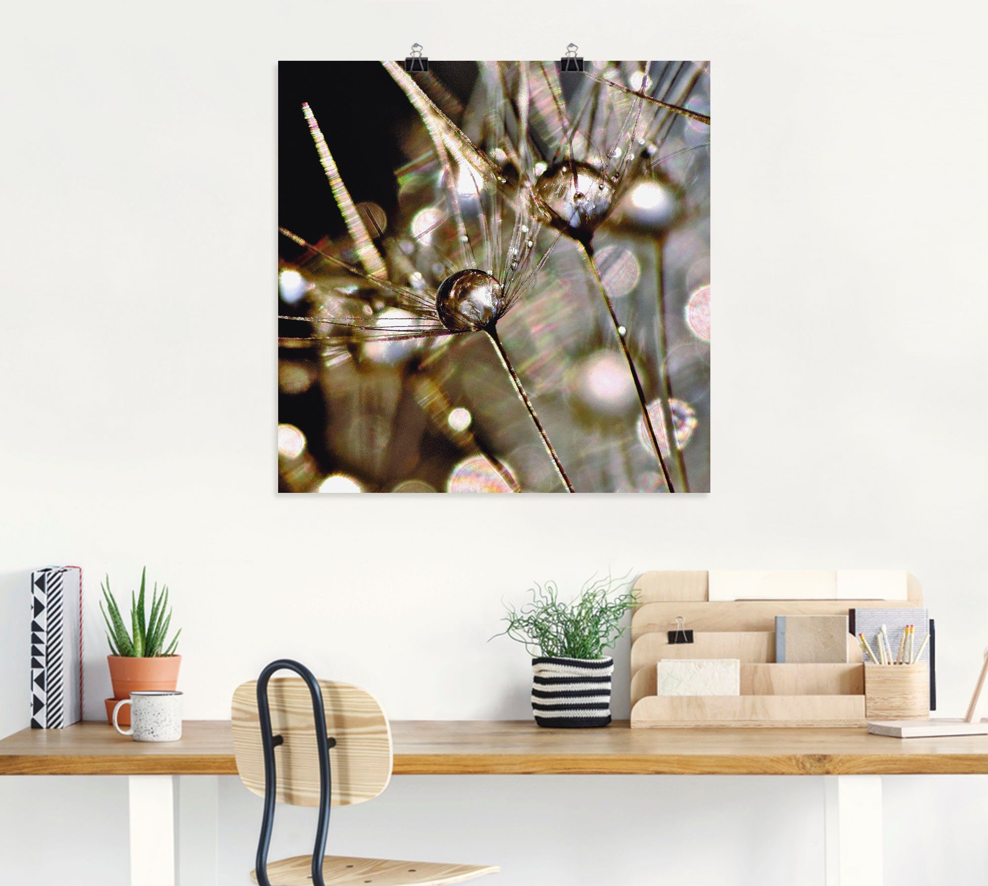 Artland Artprint Pluizenbol abstract als artprint op linnen, poster, muursticker in verschillende maten