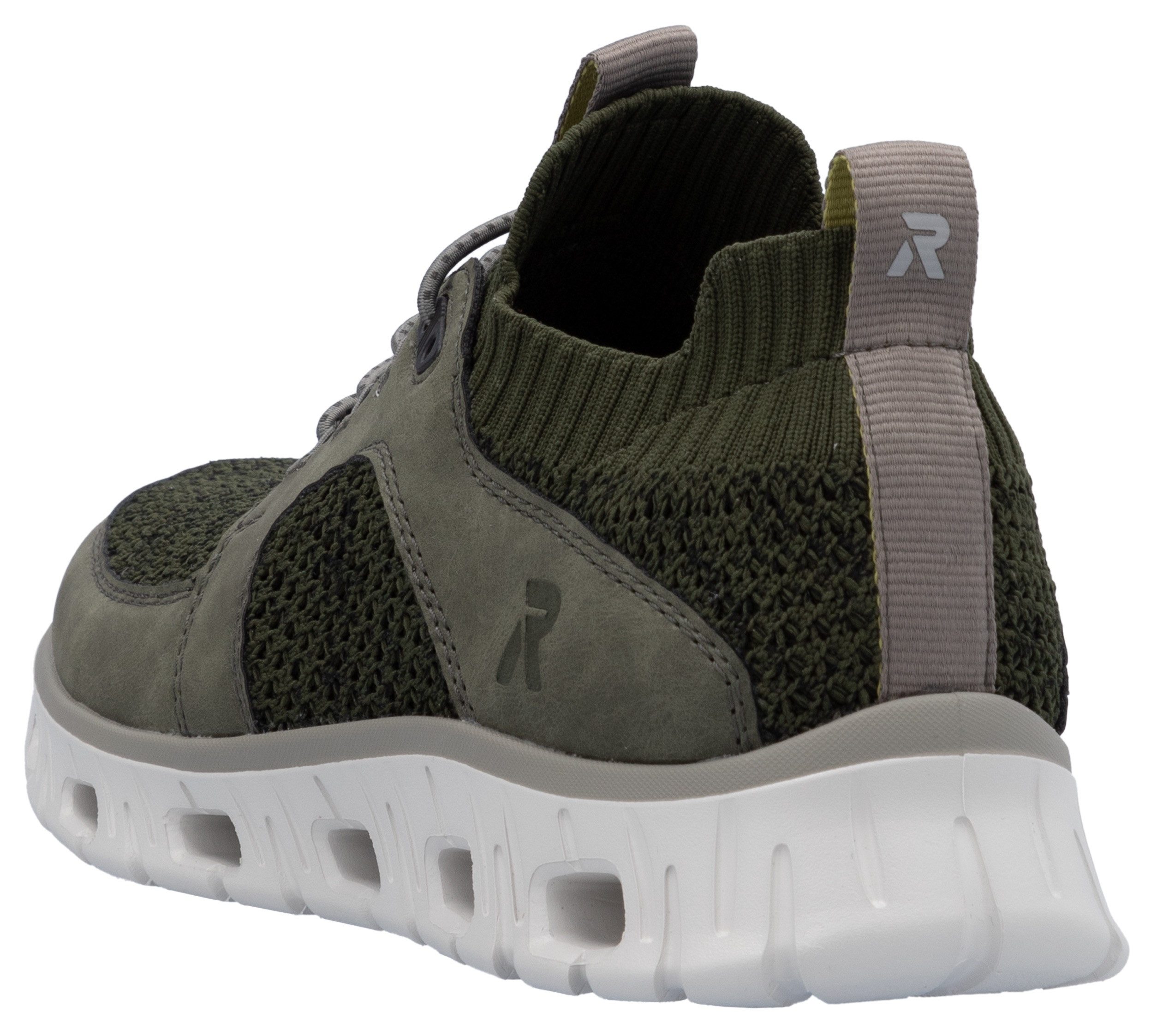 RIEKER Sport Slip-on sneakers , lage schoen, vrijetijdsschoen, slipper met modieuze loopzool