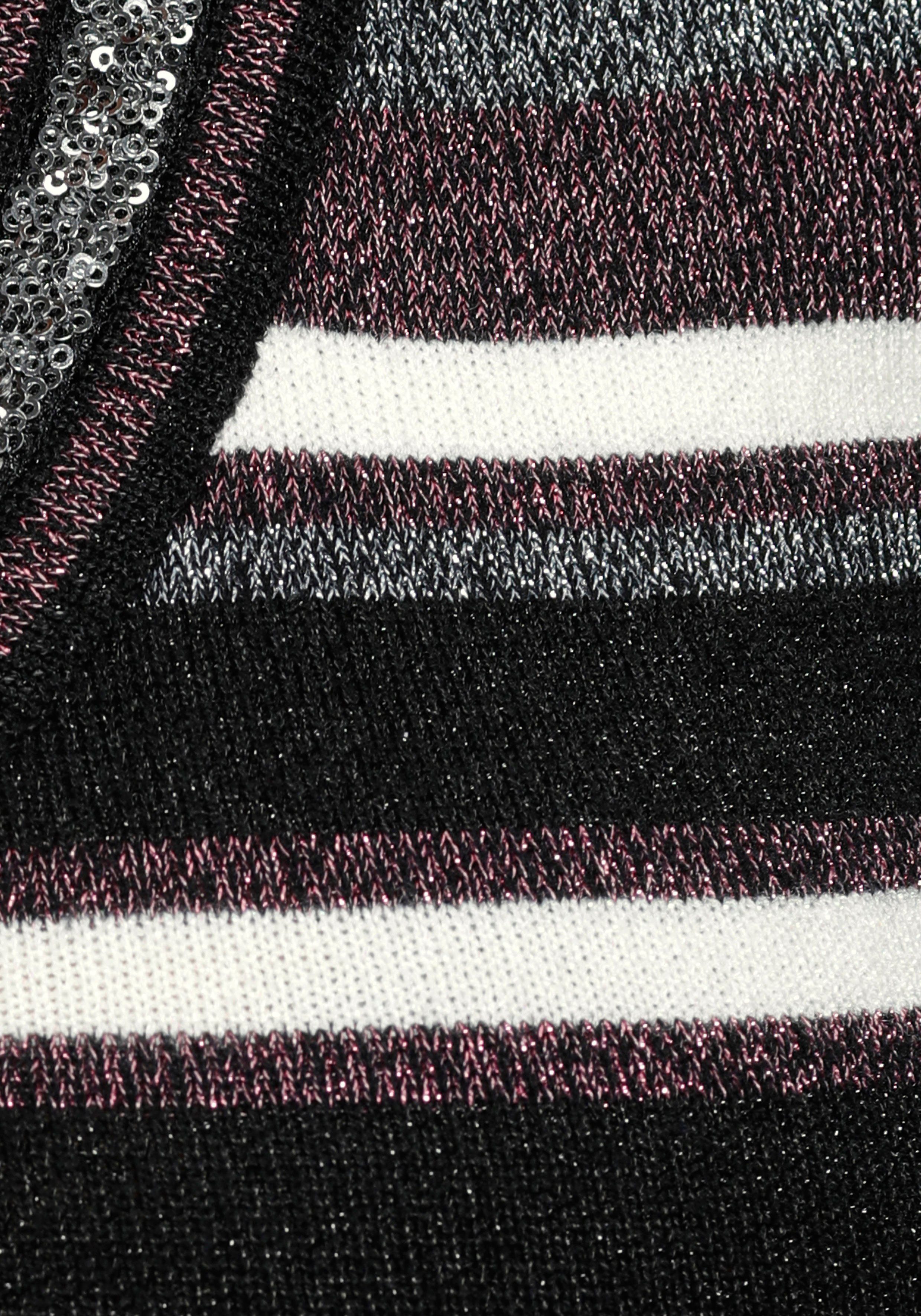 Melrose Trui met V-hals met zacht glittergaren en paillettendetails