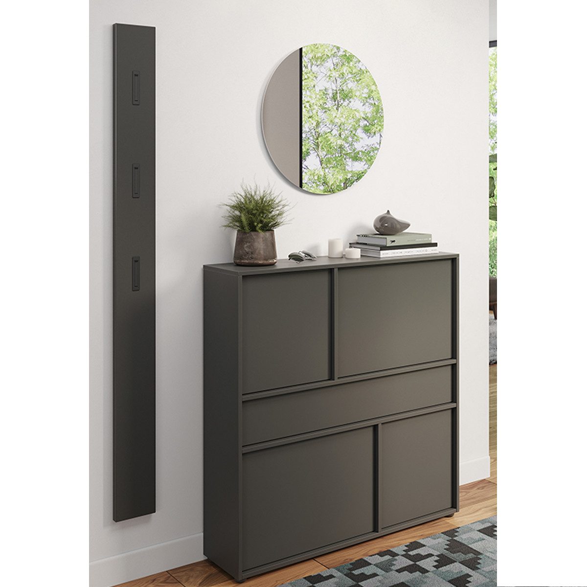 GERMANIA Halmeubelset GW-Ameca 2.0 Garderobe-set: multifunctionele kast en spiegel