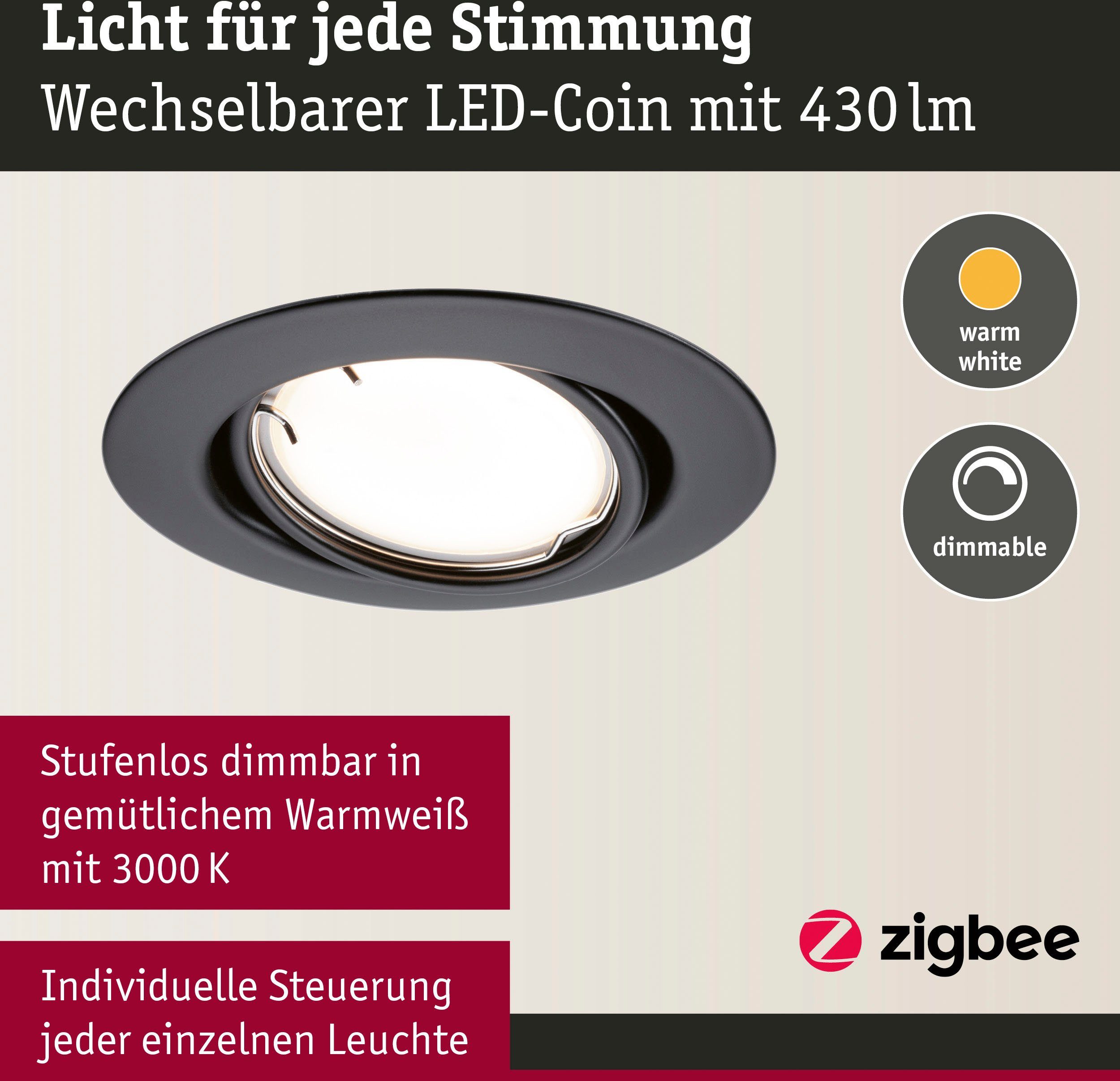 Paulmann Ledinbouwlamp Base 3x430lm 230V (1 stuk)