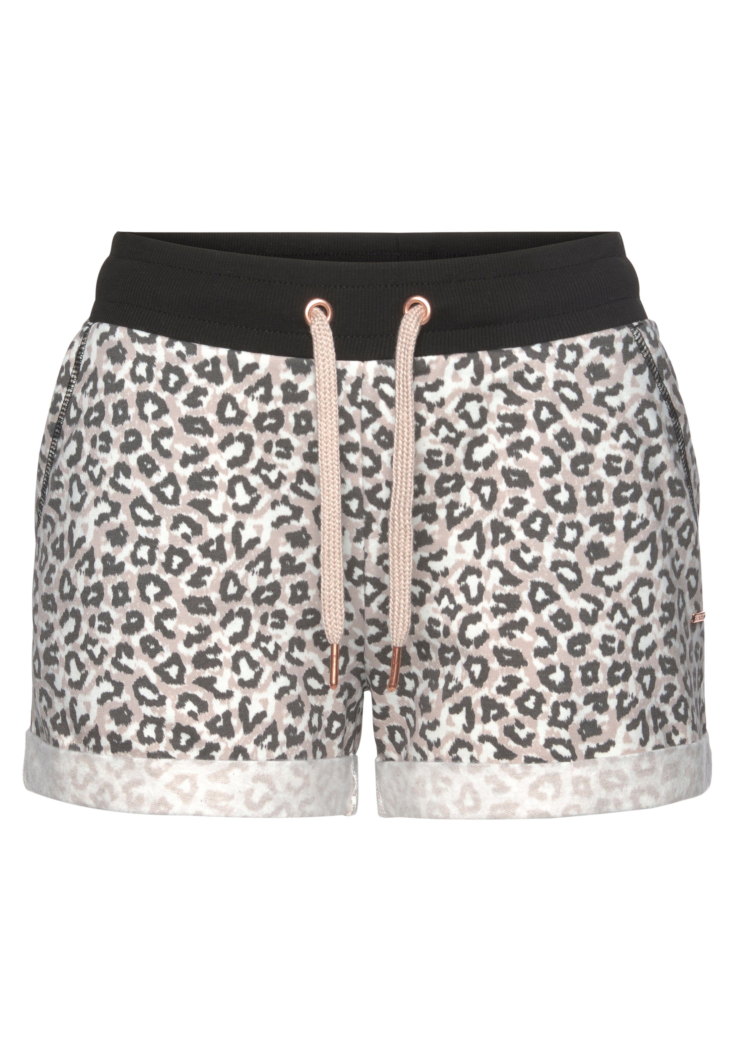 Lascana Short met ribboord en omgeslagen zoom loungewear