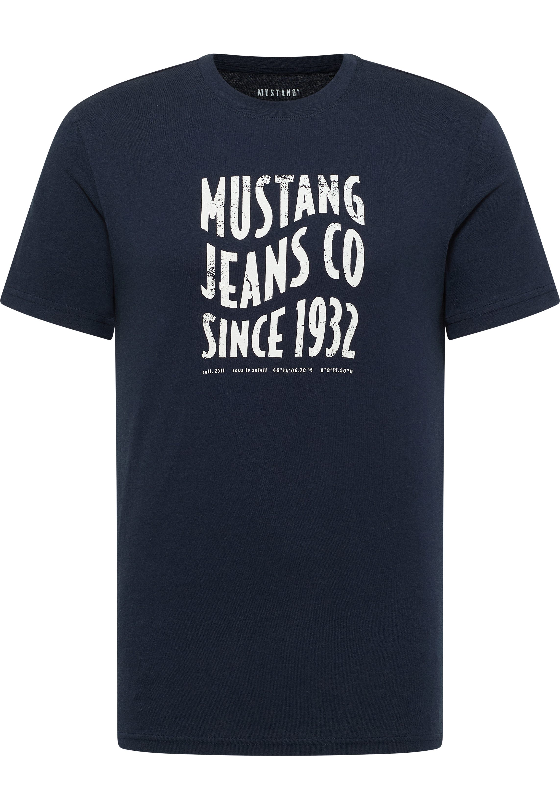 MUSTANG Shirt met korte mouwen Style Austin met logoprint