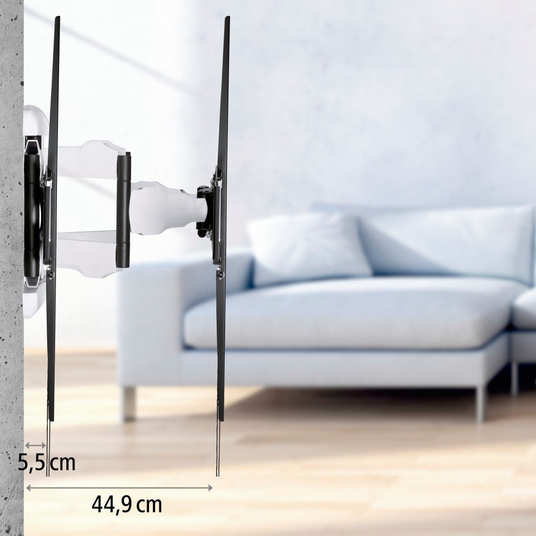 Hama Tv-wandhouder Draaibaar, volledig beweeglijk, 117 - 229 cm (46"-90"), 50", 55", 65", 75"