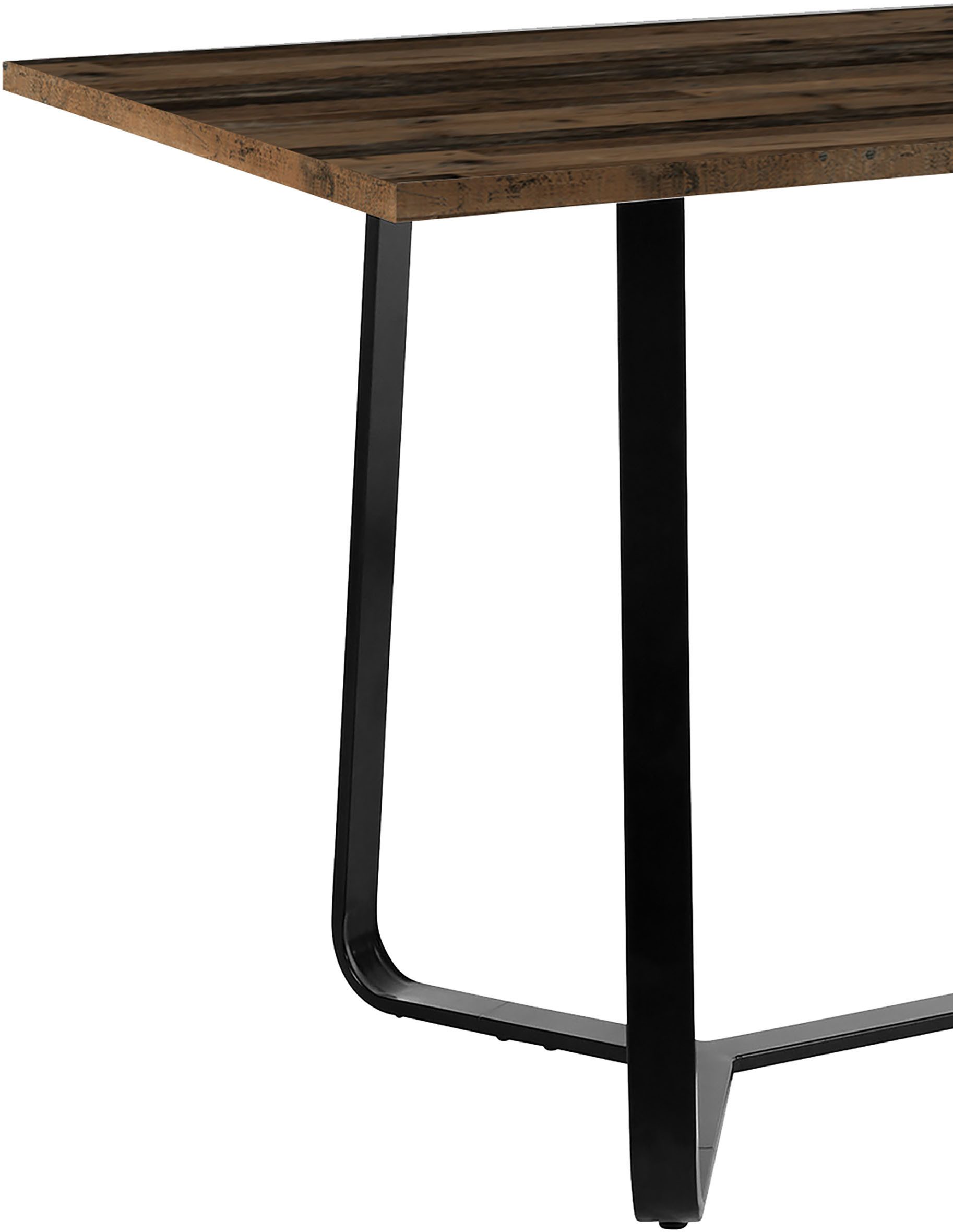 byLIVING Eettafel Talea modern design, 140 cm en 160 cm, artisan eik, old style wood, beton (1 stuk)