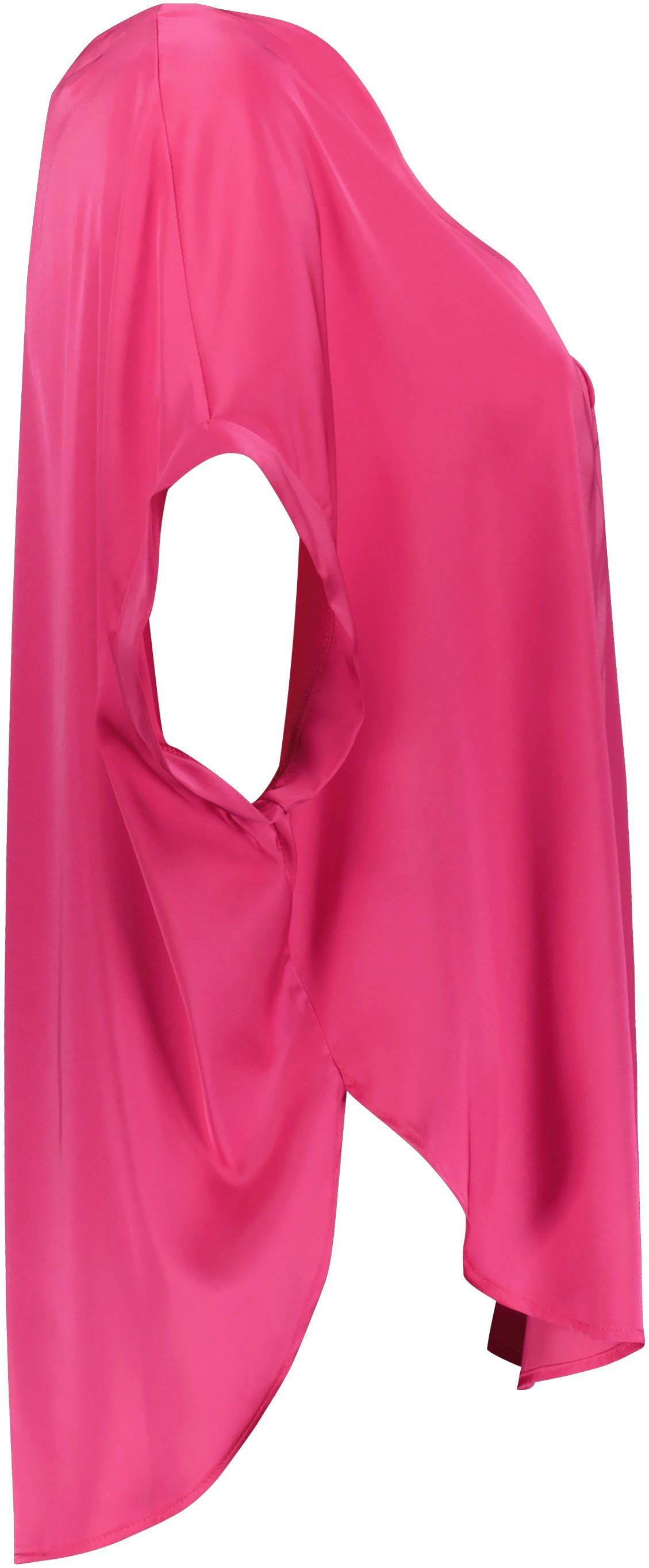 IMPERIAL Shirt Casual satijnen shirt met afgeronde zoom