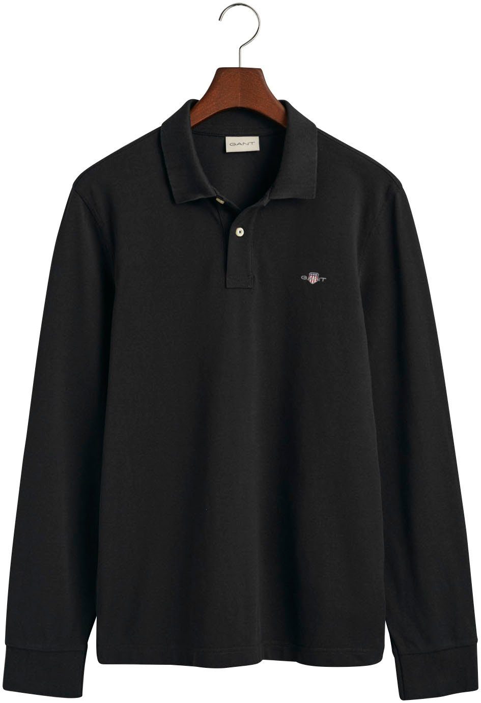 Gant Poloshirt REG SHIELD LS PIQUE RUGGER met logoborduursel op de borst