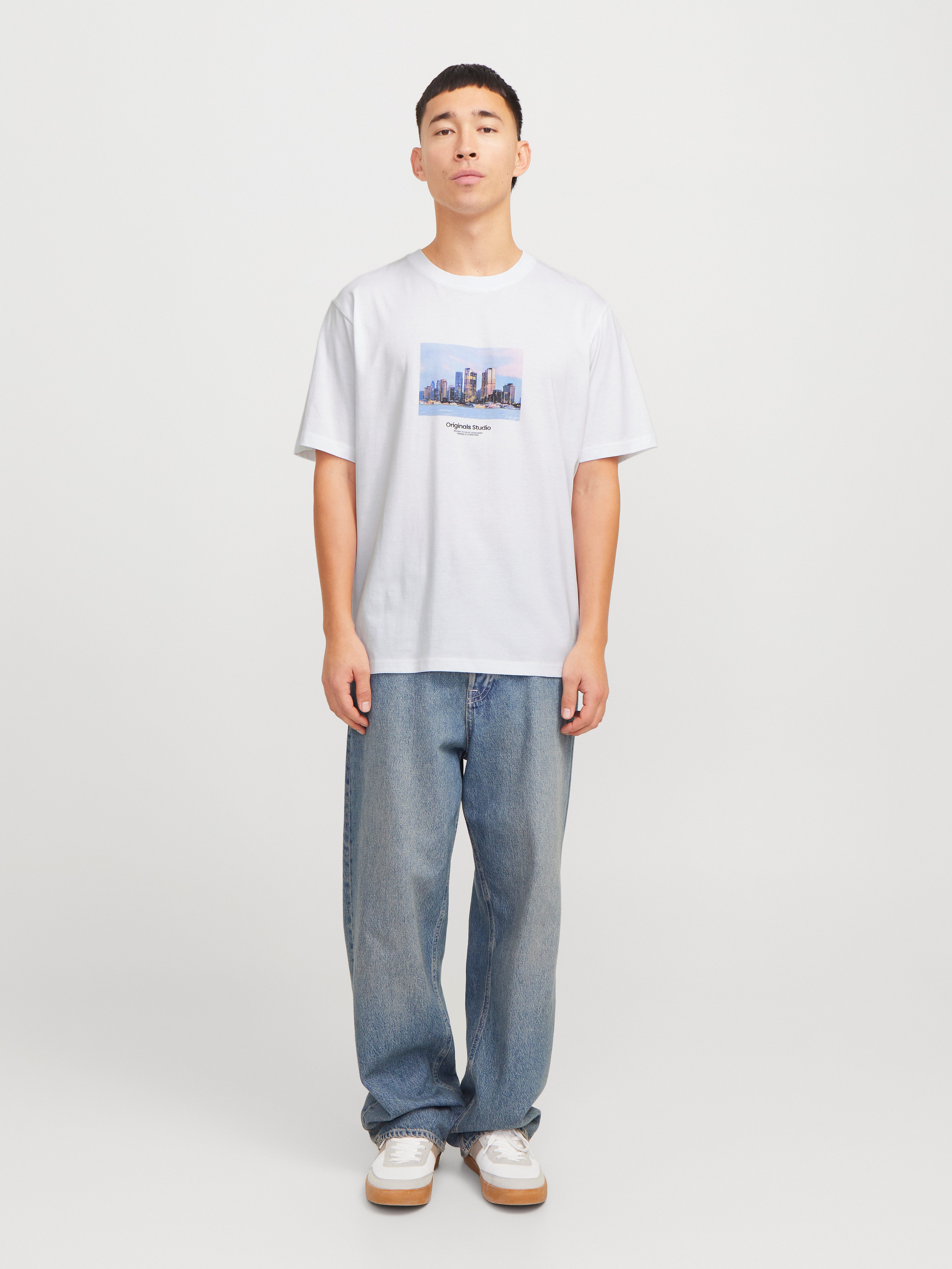 Jack & Jones Shirt met korte mouwen JORVESTERBRO PICTURE TEE SS CREW NECK SN