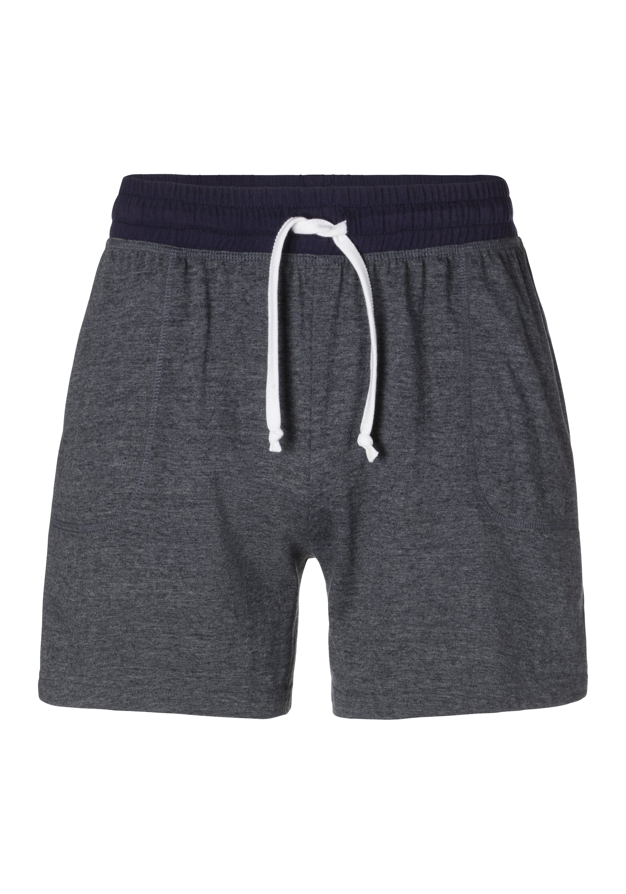 H.I.S Pyjamashort met contrastkleurige band