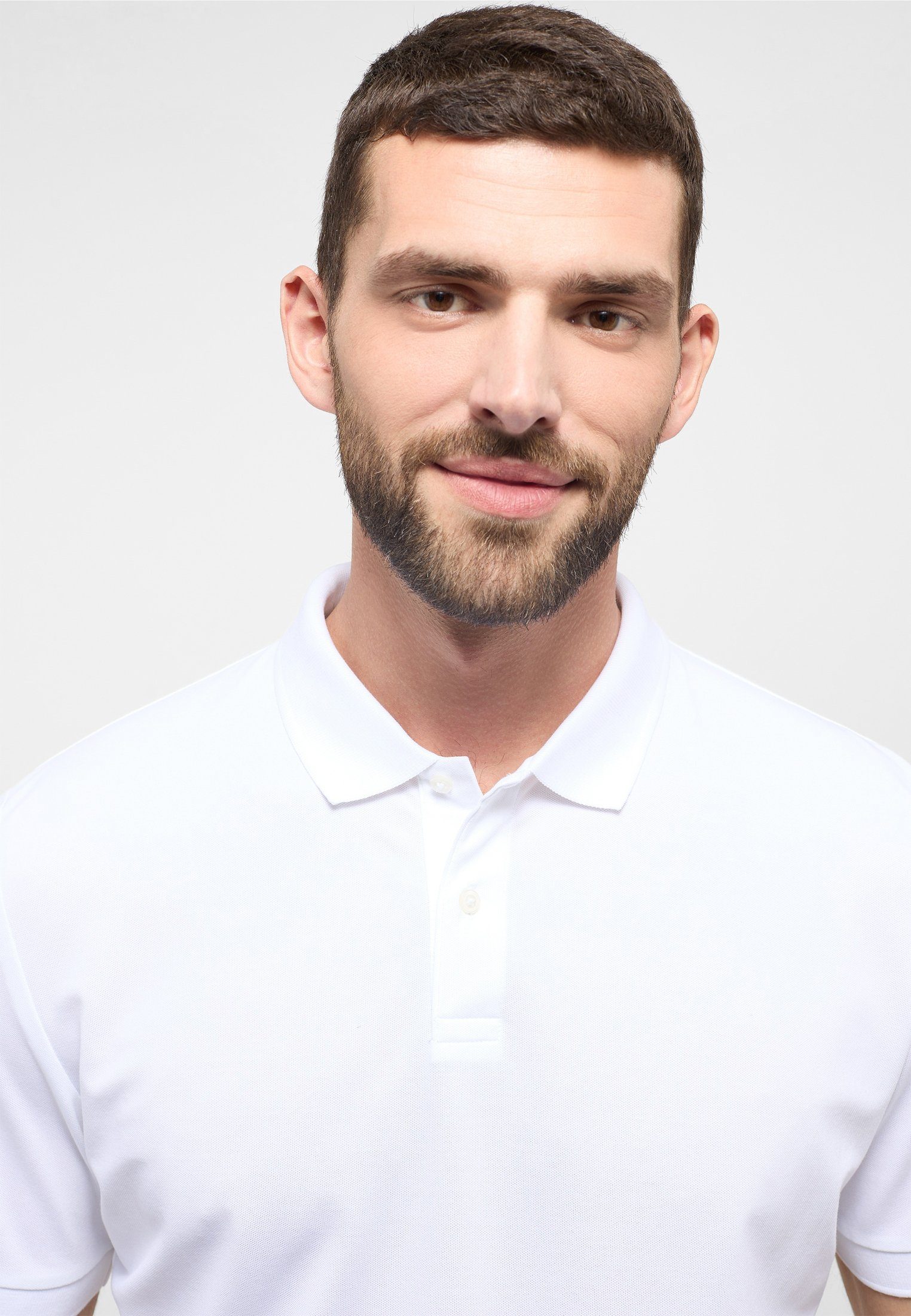 Eterna Poloshirt met lange mouwen MODERN FIT