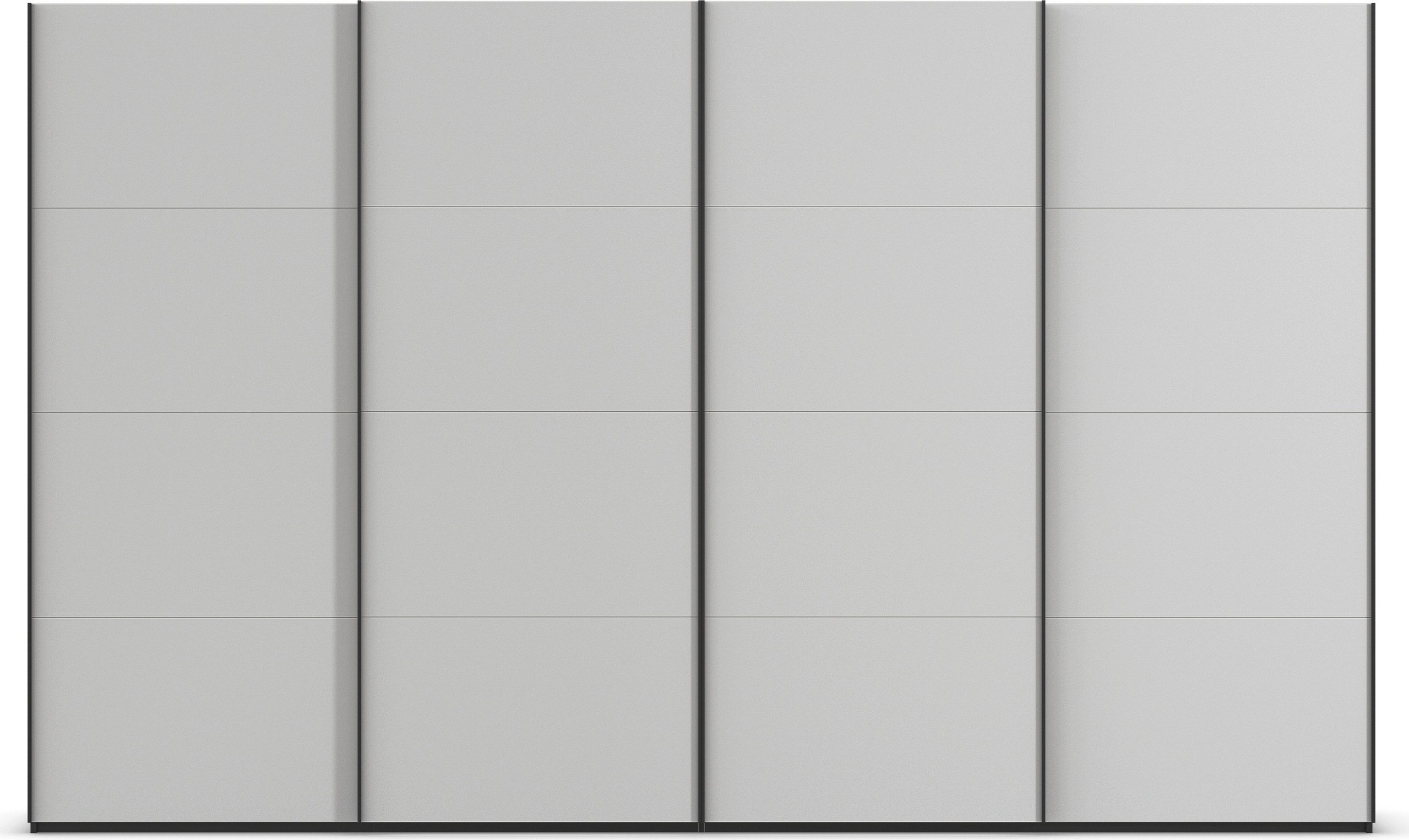 rauch Schuifdeurkast Kledingkast Kast Garderobe Slaapkamerkast SCALE-FYRA edel vierdelige deuren met glas-front veel kleuren made in germany