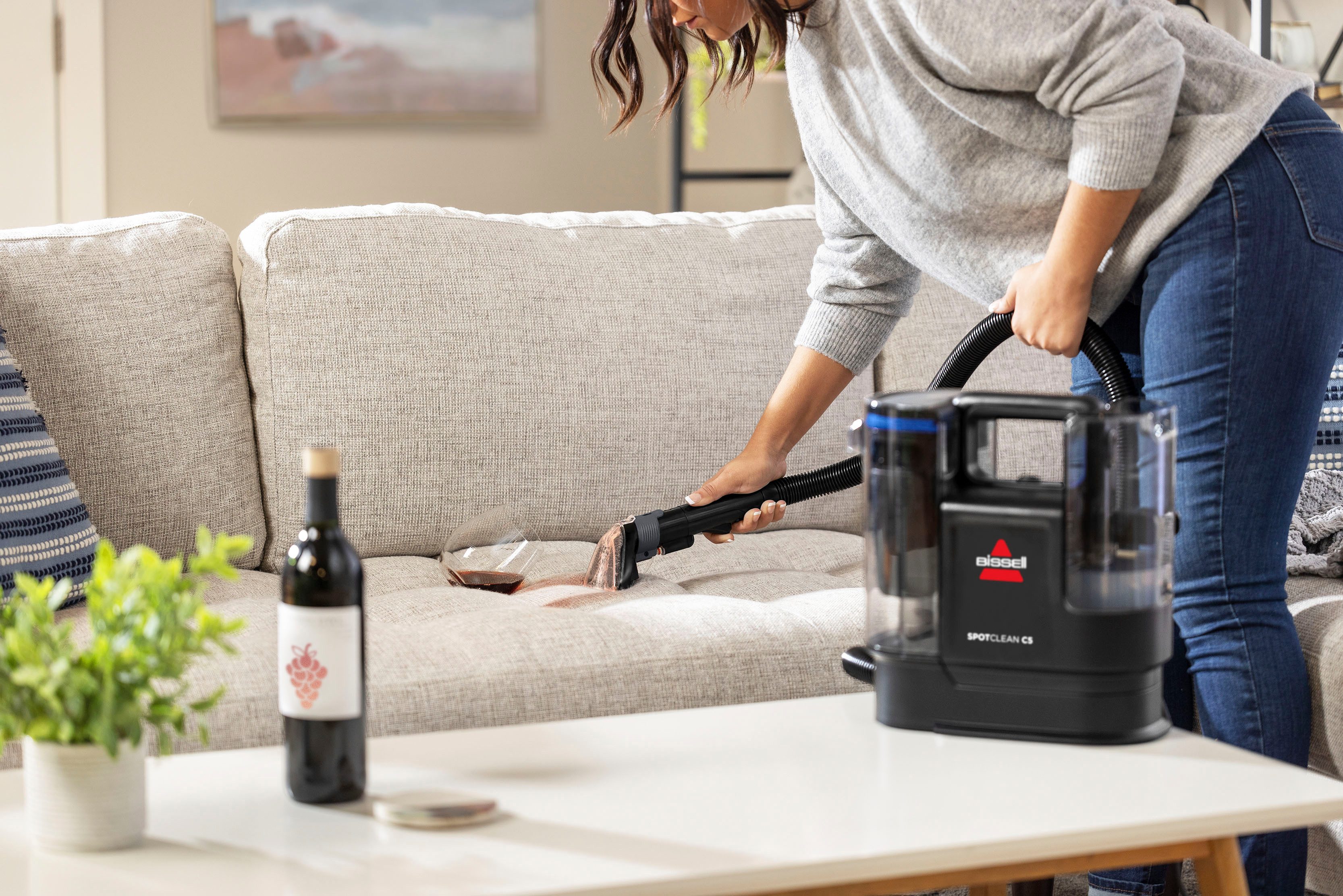 Bissell Waszuiger 3928N, SpotClean C5 Select, krachtig, klein, dual-tank >15kpa, zelfreinigend, reinigt vlekken op tapijt, bekleding, autostoel
