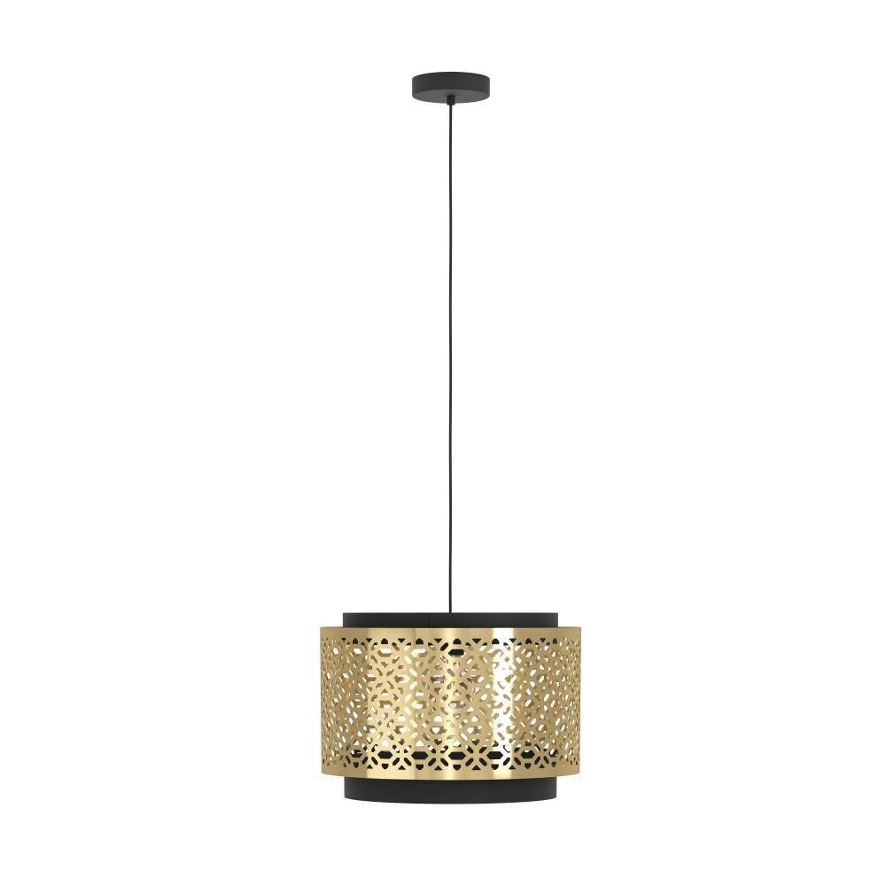 EGLO Hanglamp SANDBACH Hanglamp, messing en metaal in zwart, E27 fitting, Ø 42 cm (1 stuk)