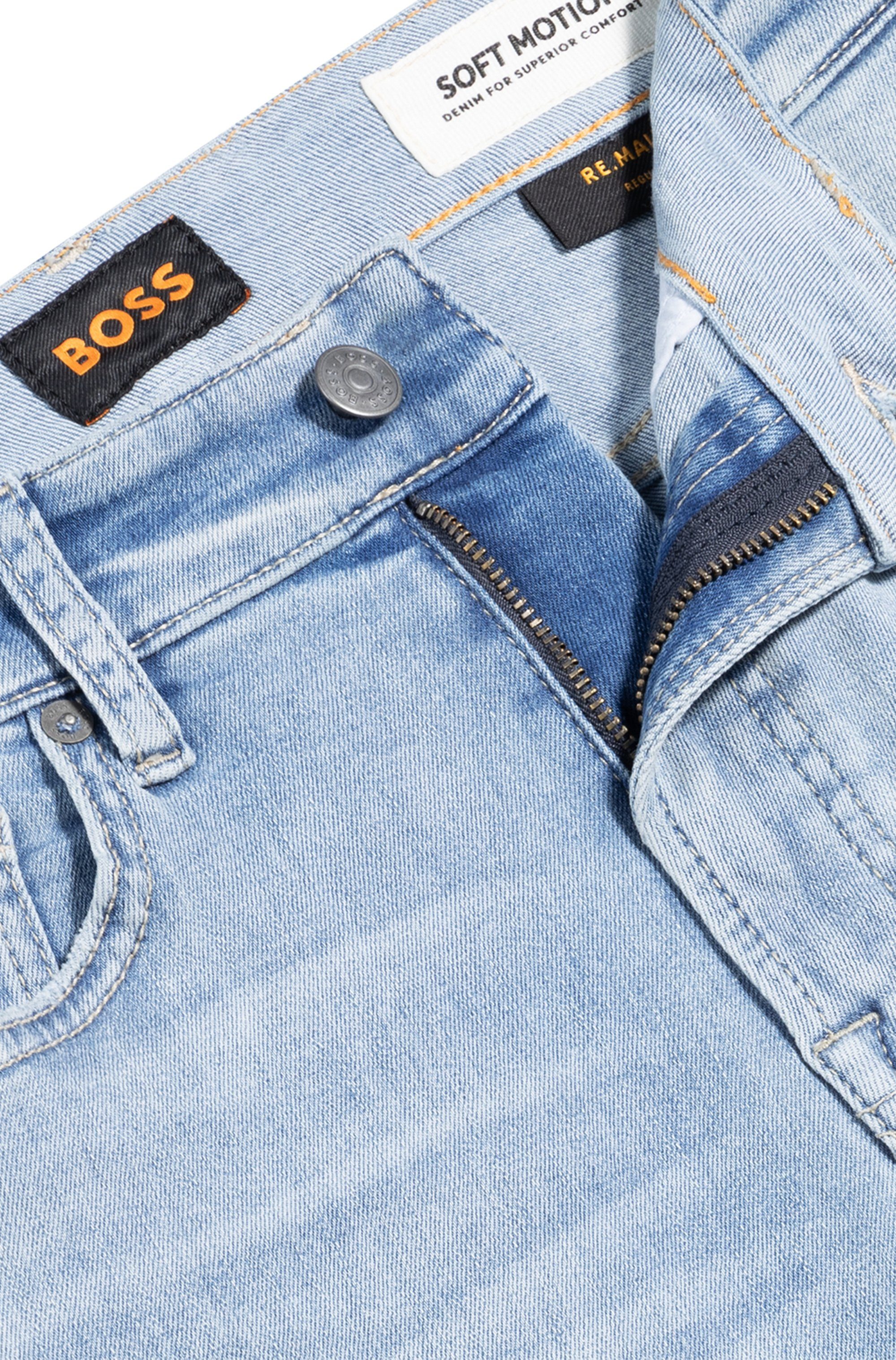 Boss Orange Straight jeans RE.MAINE BO met boss-lederbadge