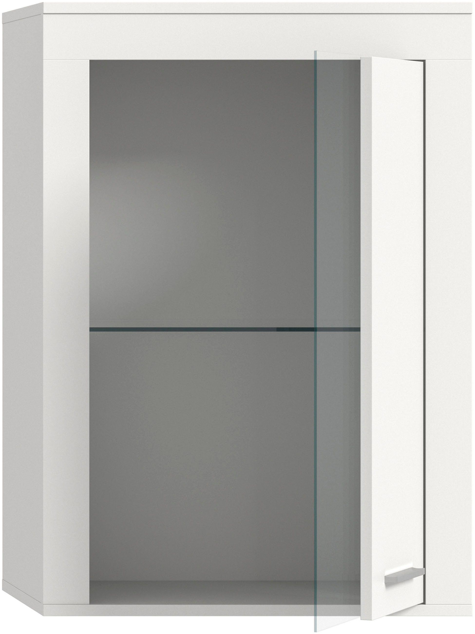 INOSIGN Vitrinekast Aosta, breedte 60 cm, staand of hangend, in verschillende kleuren Deurafdichting verwisselbaar, 1 glazen inlegvloer, hangvitrine, staande vitrine