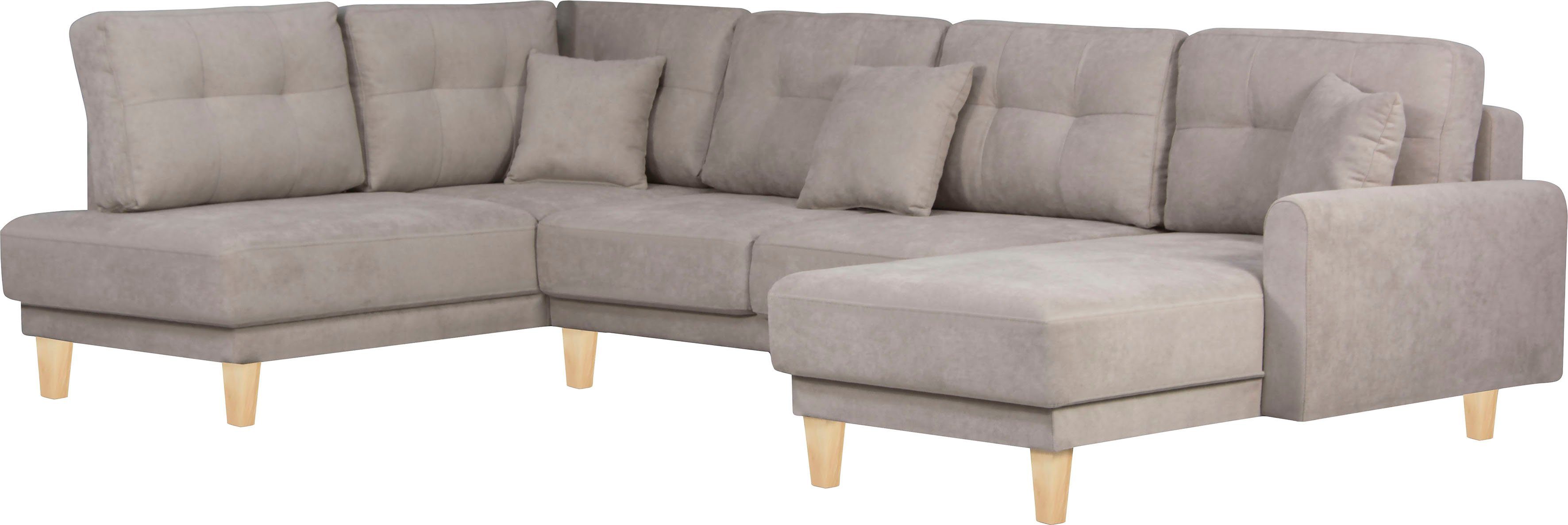 Home affaire Zithoek TRIPLO U-vorm optioneel met slaapfunctie, B/D/H: 310/192/90 cm (3-delig)