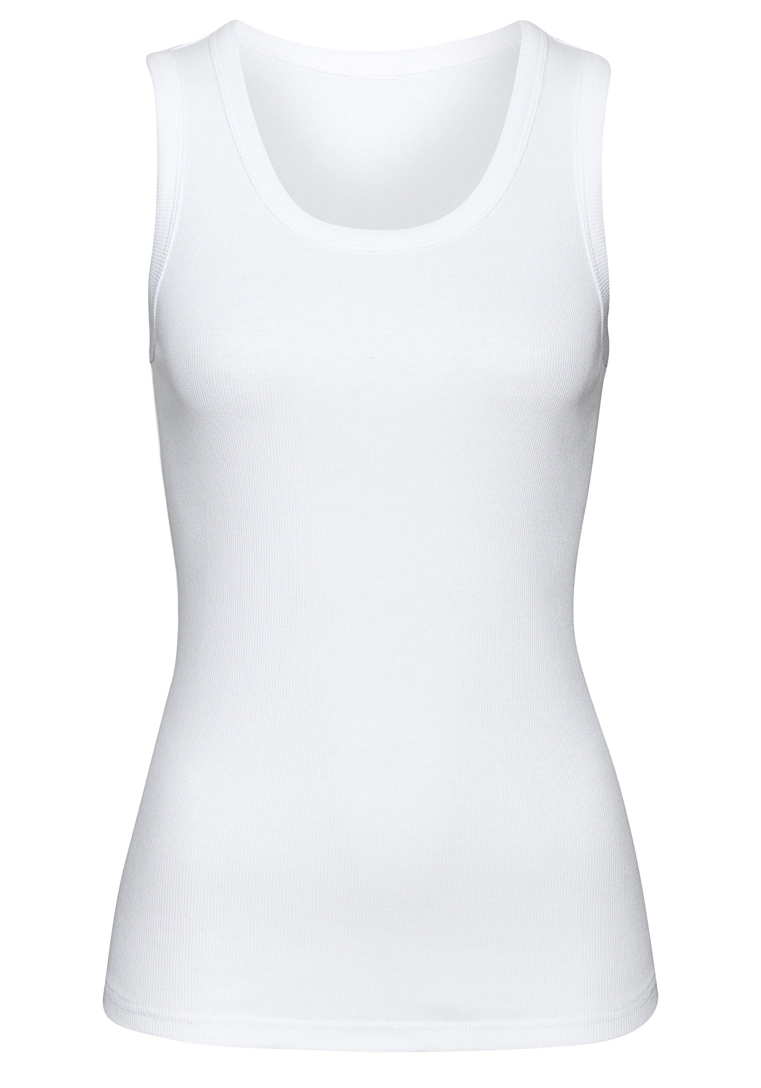 Vivance Tanktop Van zachte rib jersey van zachte katoen-rib kwaliteit (2-delig Set van 2)