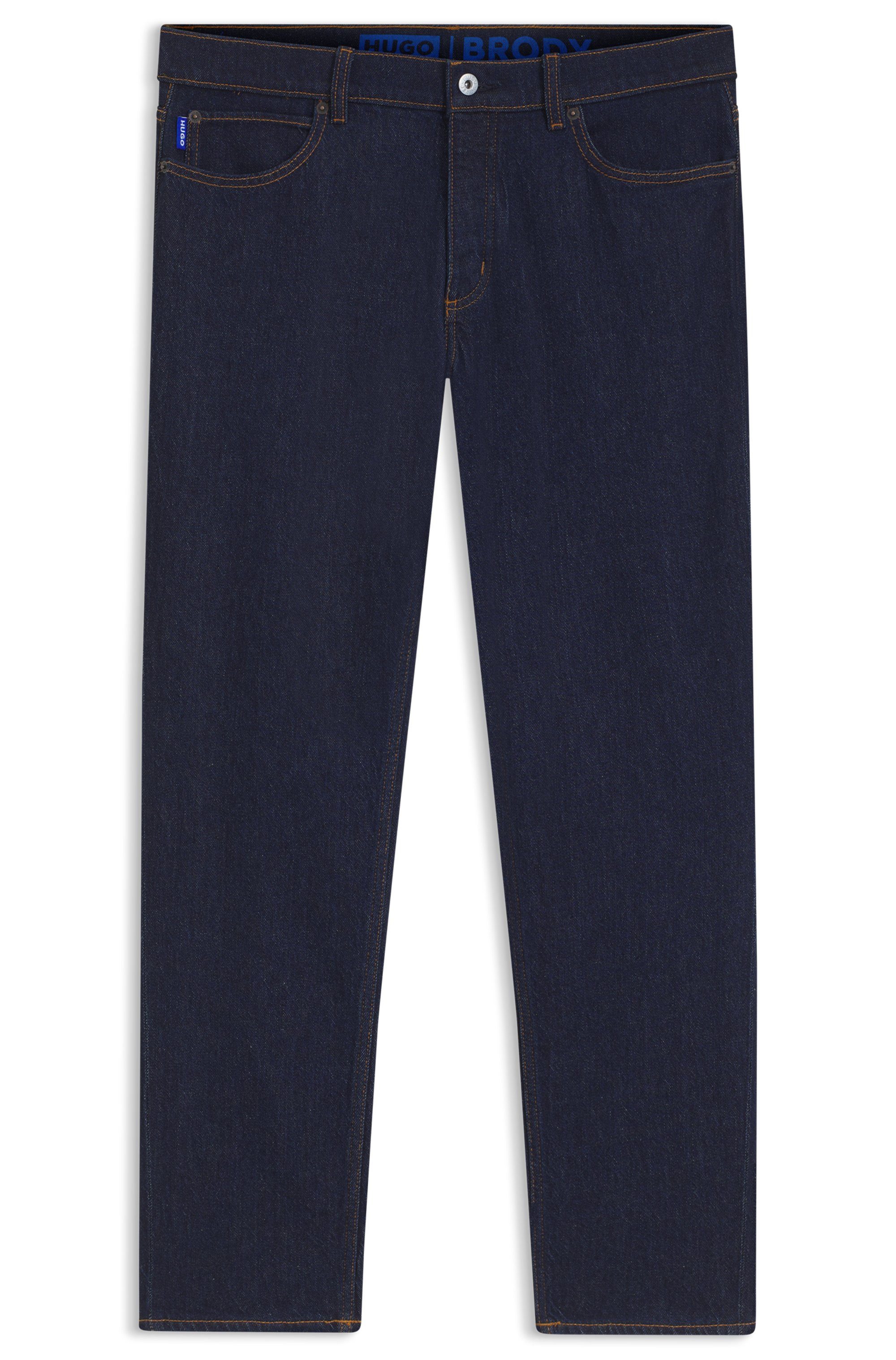 HUGO Blue Tapered jeans Brody met stone-washed-finish