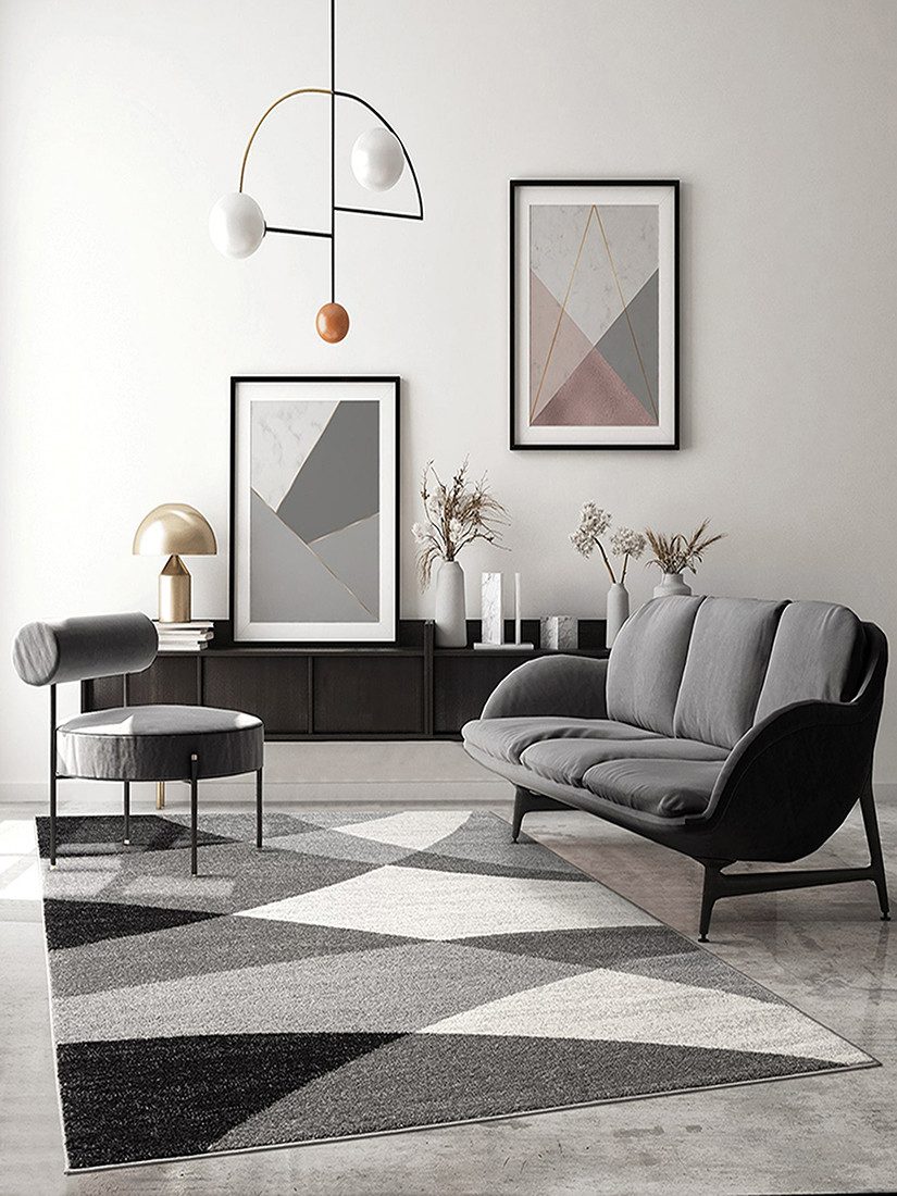 The carpet Vloerkleed Pearl moderne dichte woonkamer tapijt met contour snit