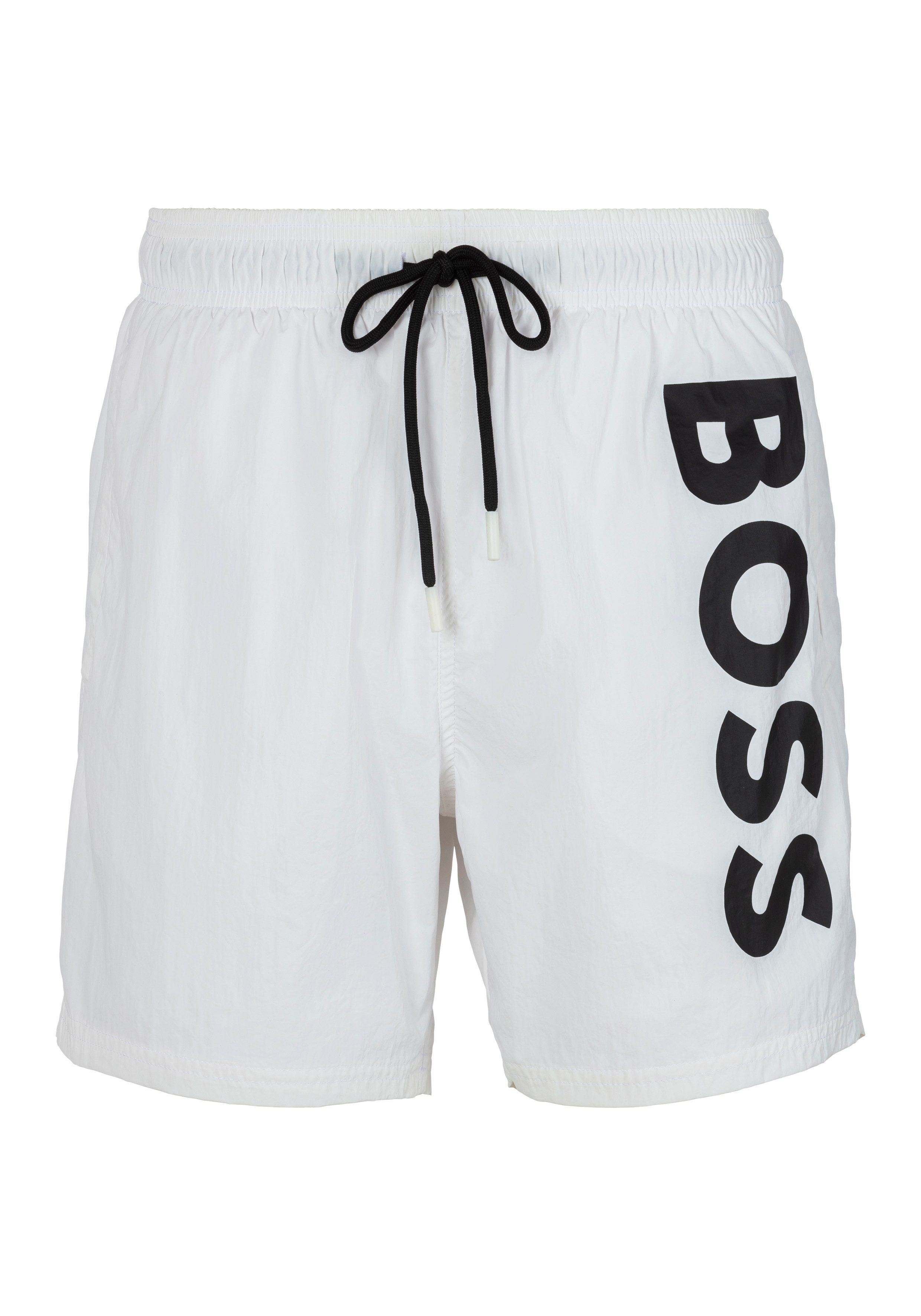 BOSS Zwemshort Octopus met contrasterende boss logo-opschrift op het been