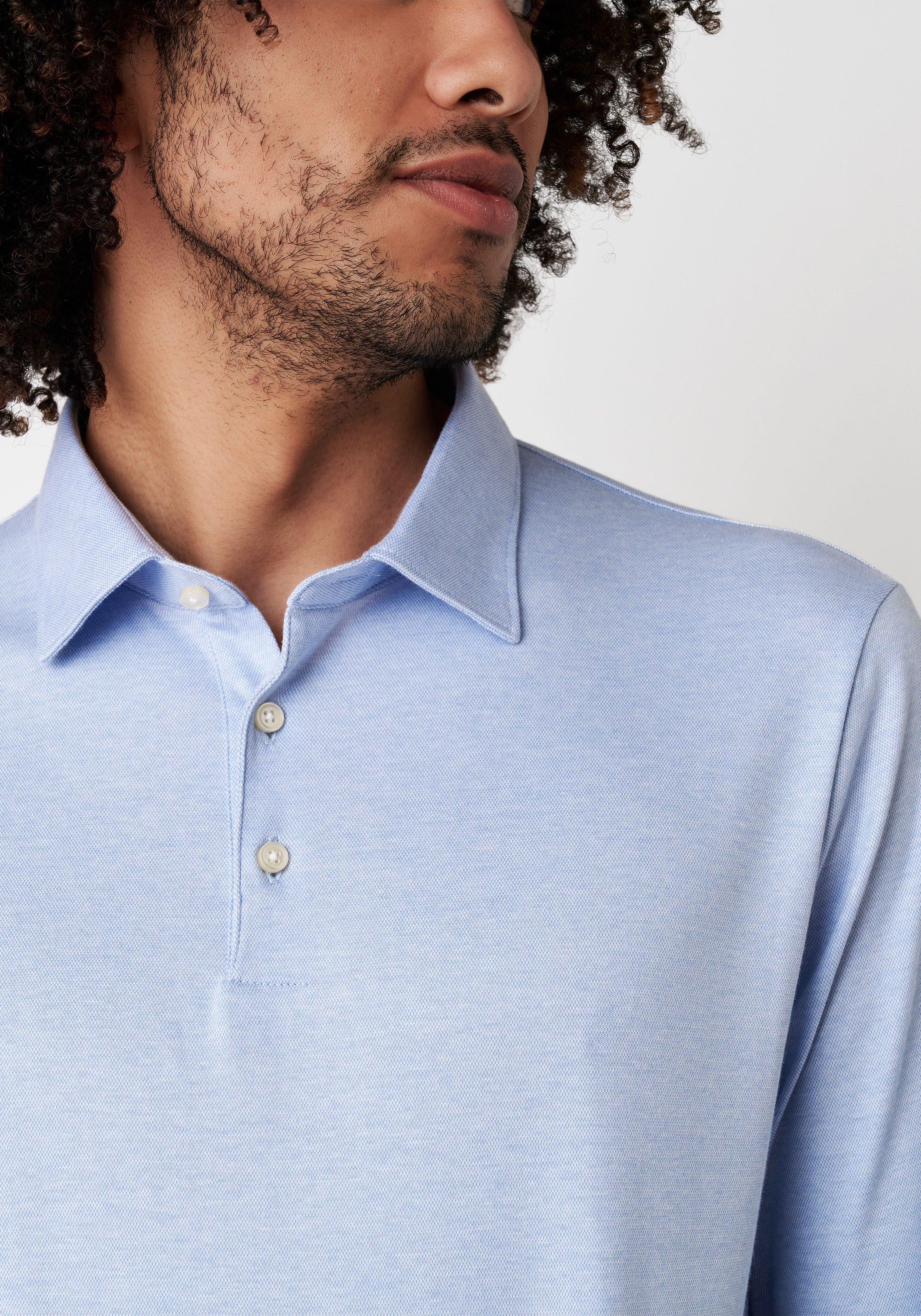 Desoto Poloshirt met lange mouwen Essentieel Polo Kent 1/1
