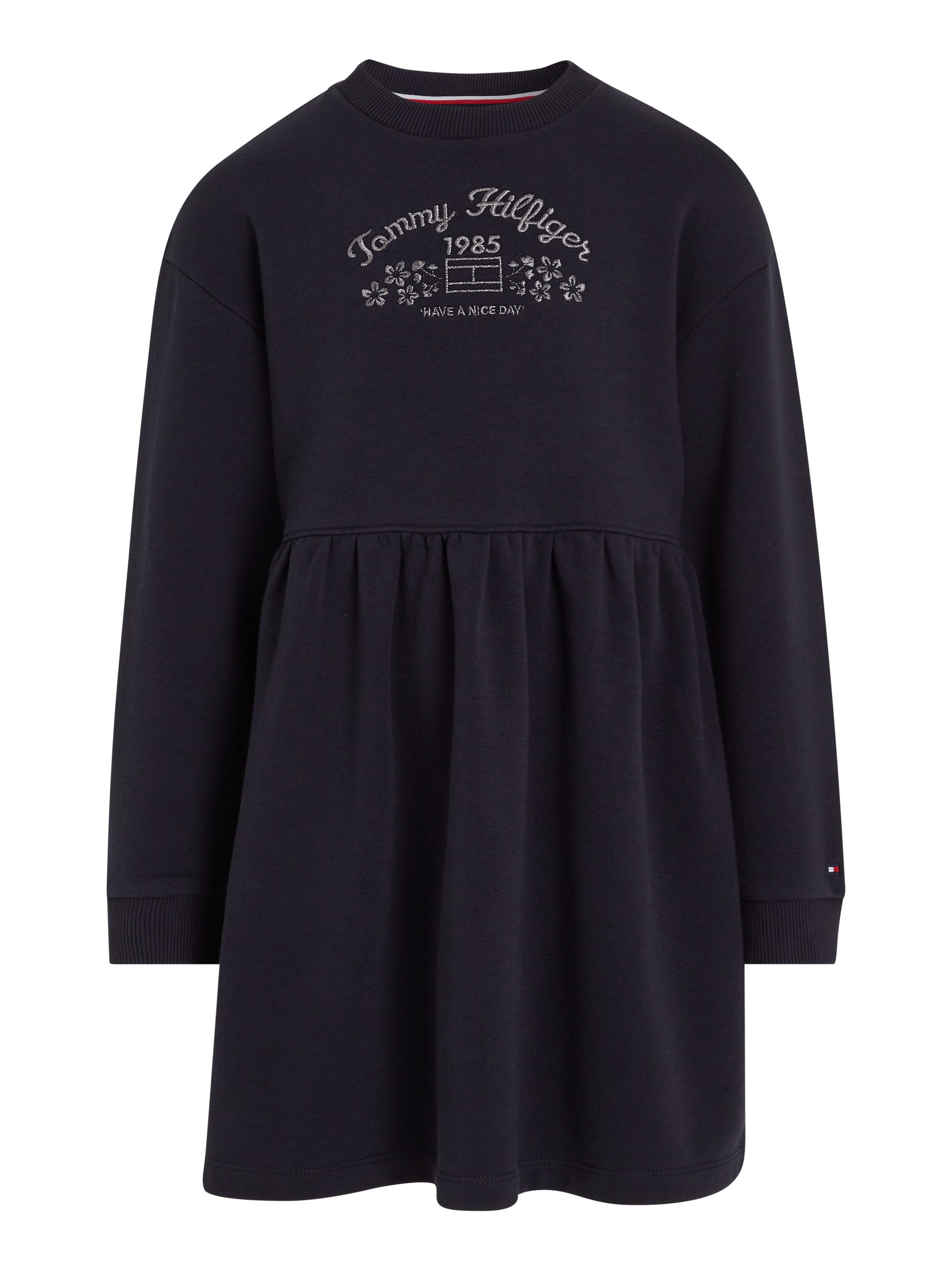 Tommy Hilfiger Gebreide jurk EMB FLOWER KNITTED DRESS LS Kinderen tot 16 jaar met logo-opdruk