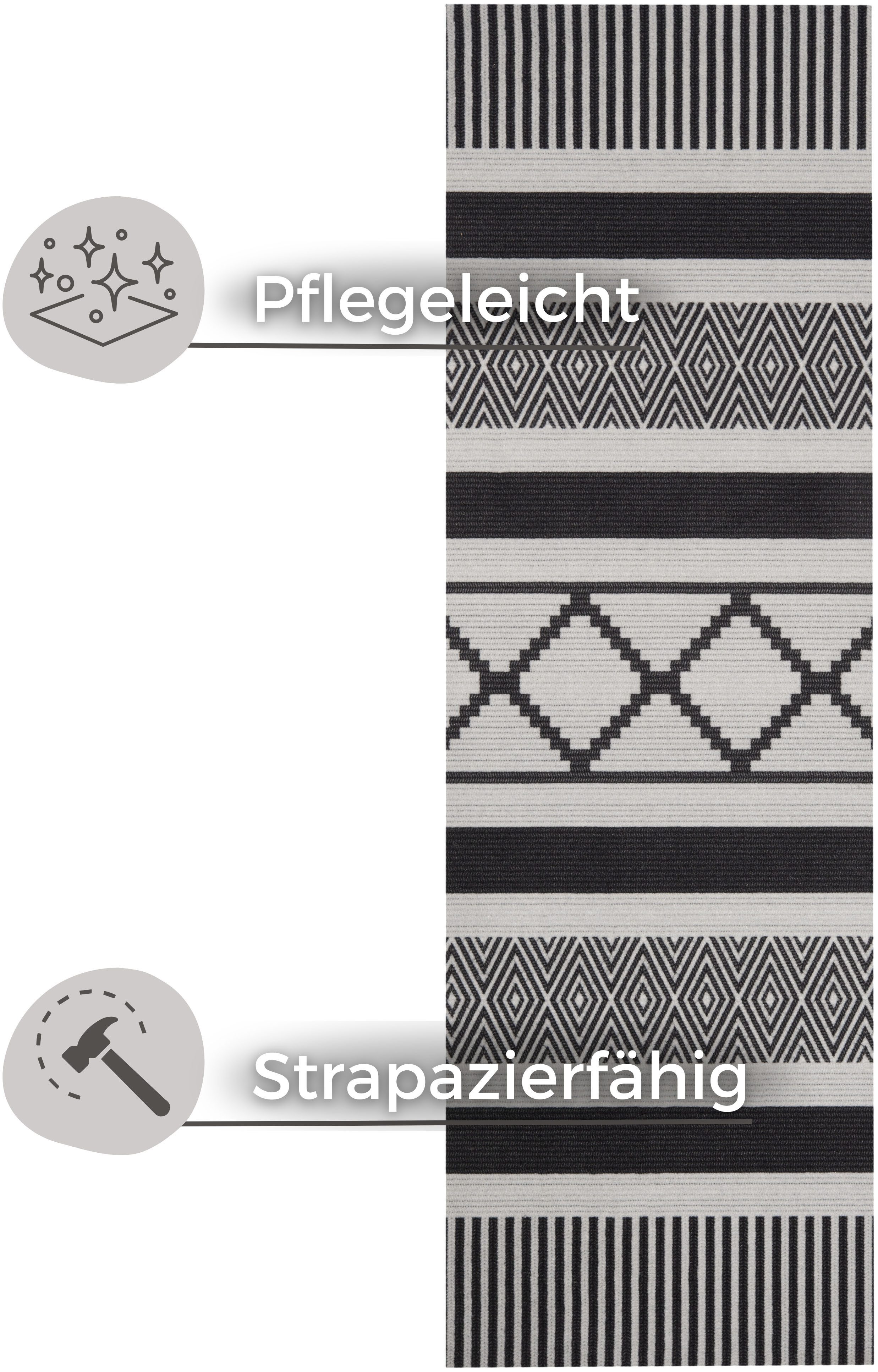 HANSE Home Loper Urban Loper, antislip, keukenkleed, keuken, vloerkleed, gemakkelijk in onderhoud, hal