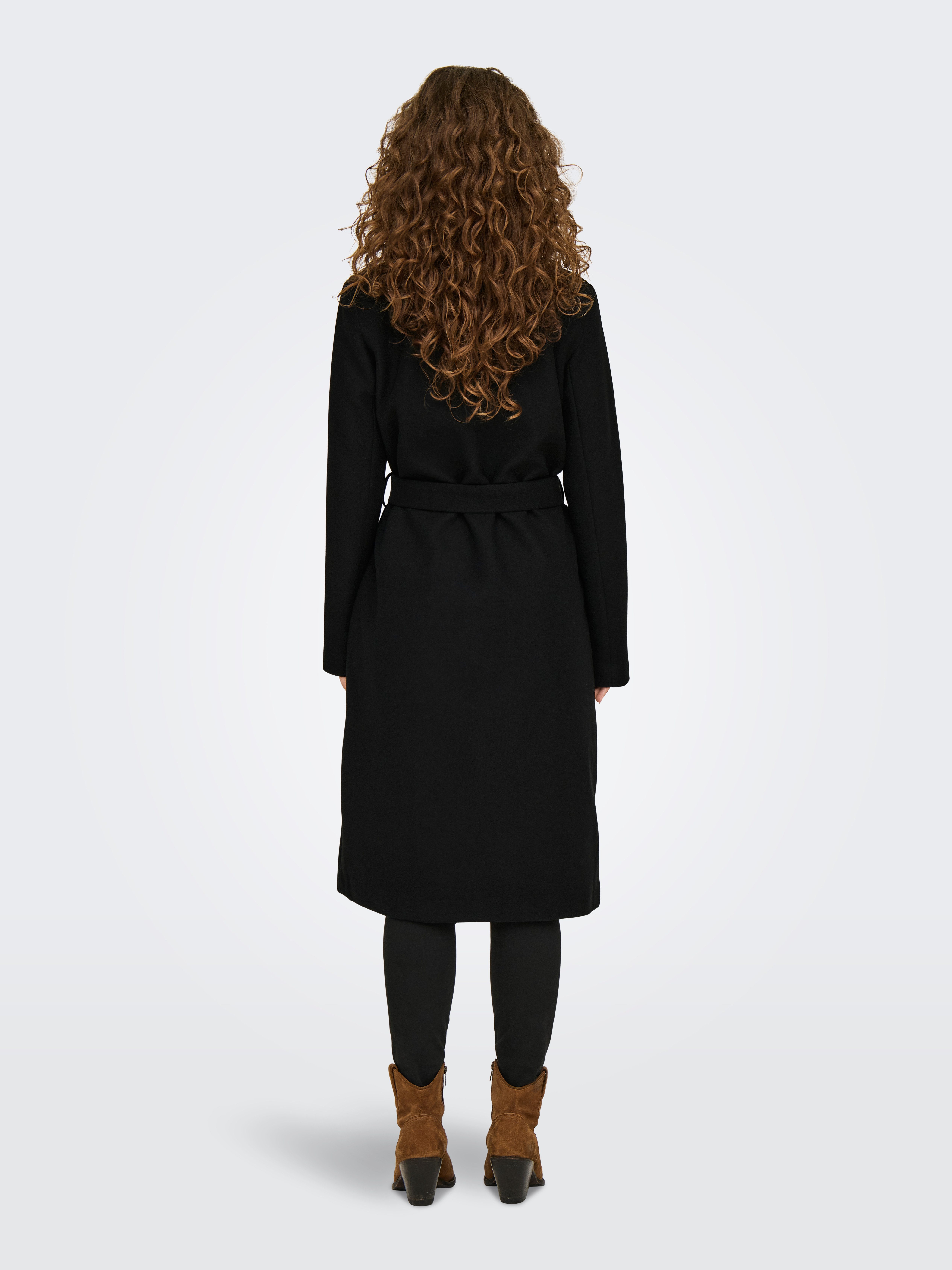 Only Lange jas ONLALVILDA LIFE WRAP COAT OTW