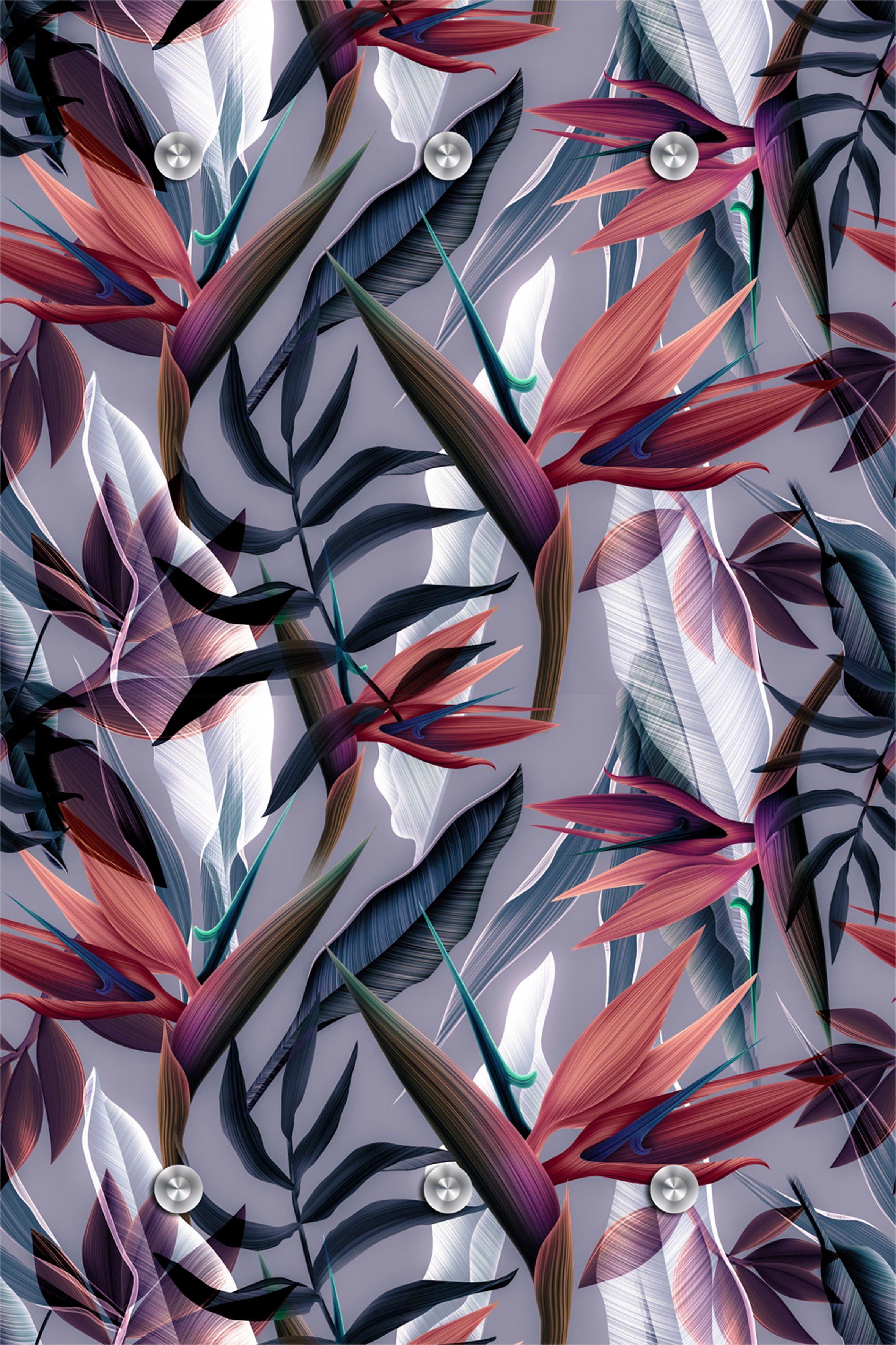 queence Kapstok Planten met 6 haken, 80 x 120 cm