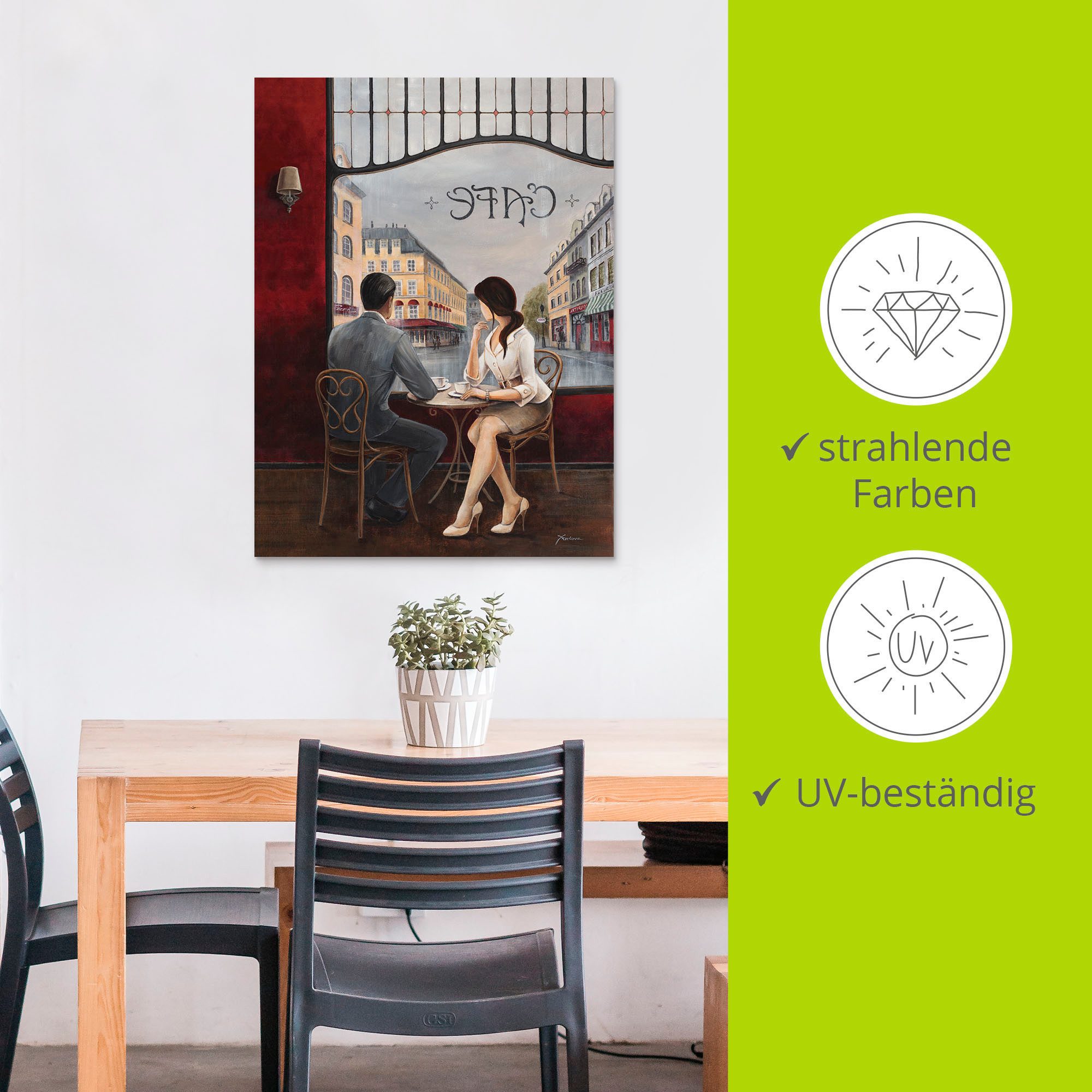 Artland Artprint Koffie als artprint van aluminium, artprint voor buiten, artprint op linnen, poster, muursticker