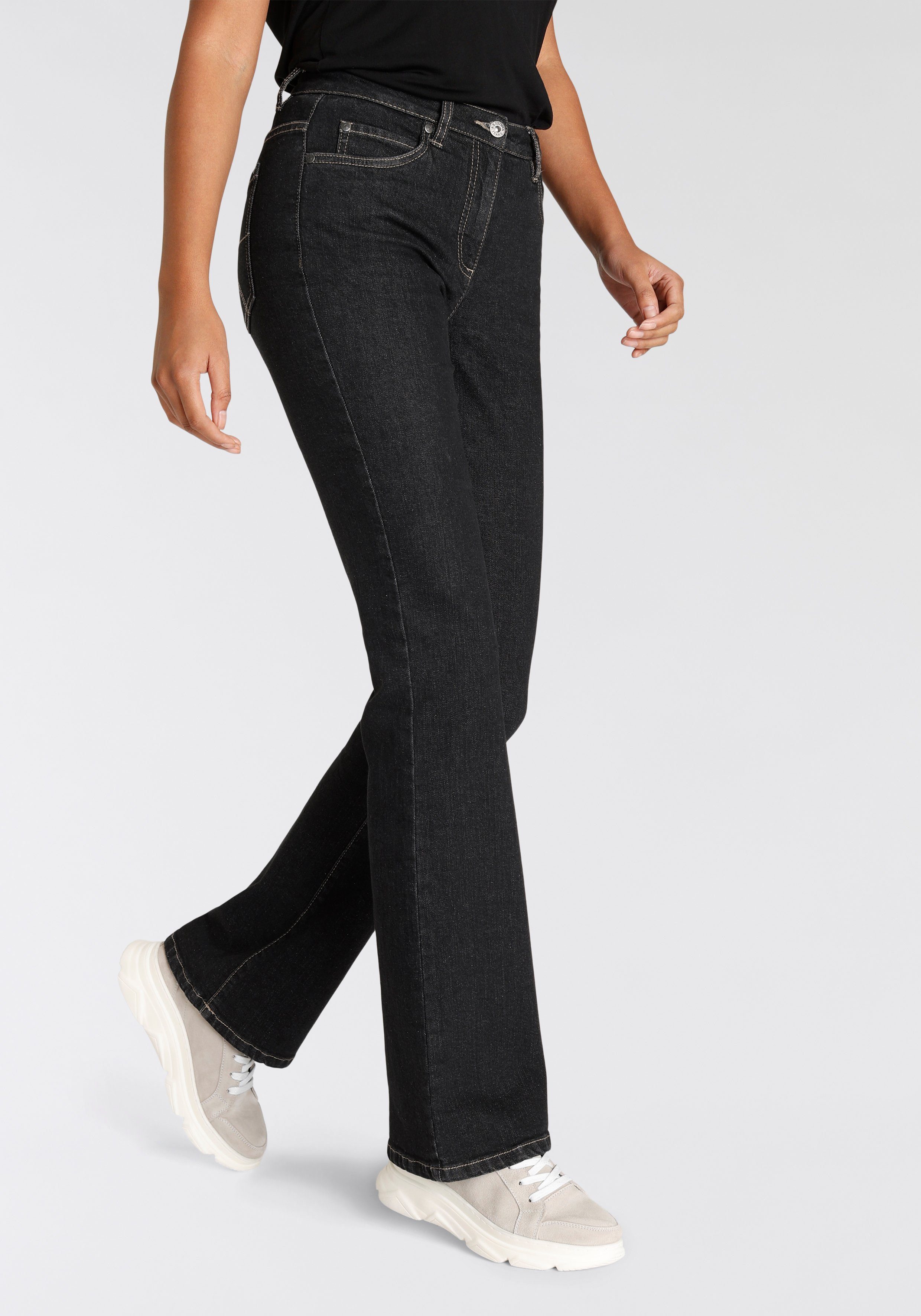 arizona bootcut jeans high waist zwart
