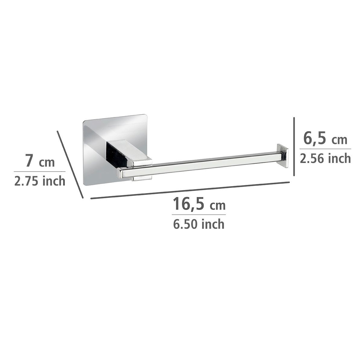 WENKO Toiletrolhouder Turbo-Loc Quadro (1 stuk)