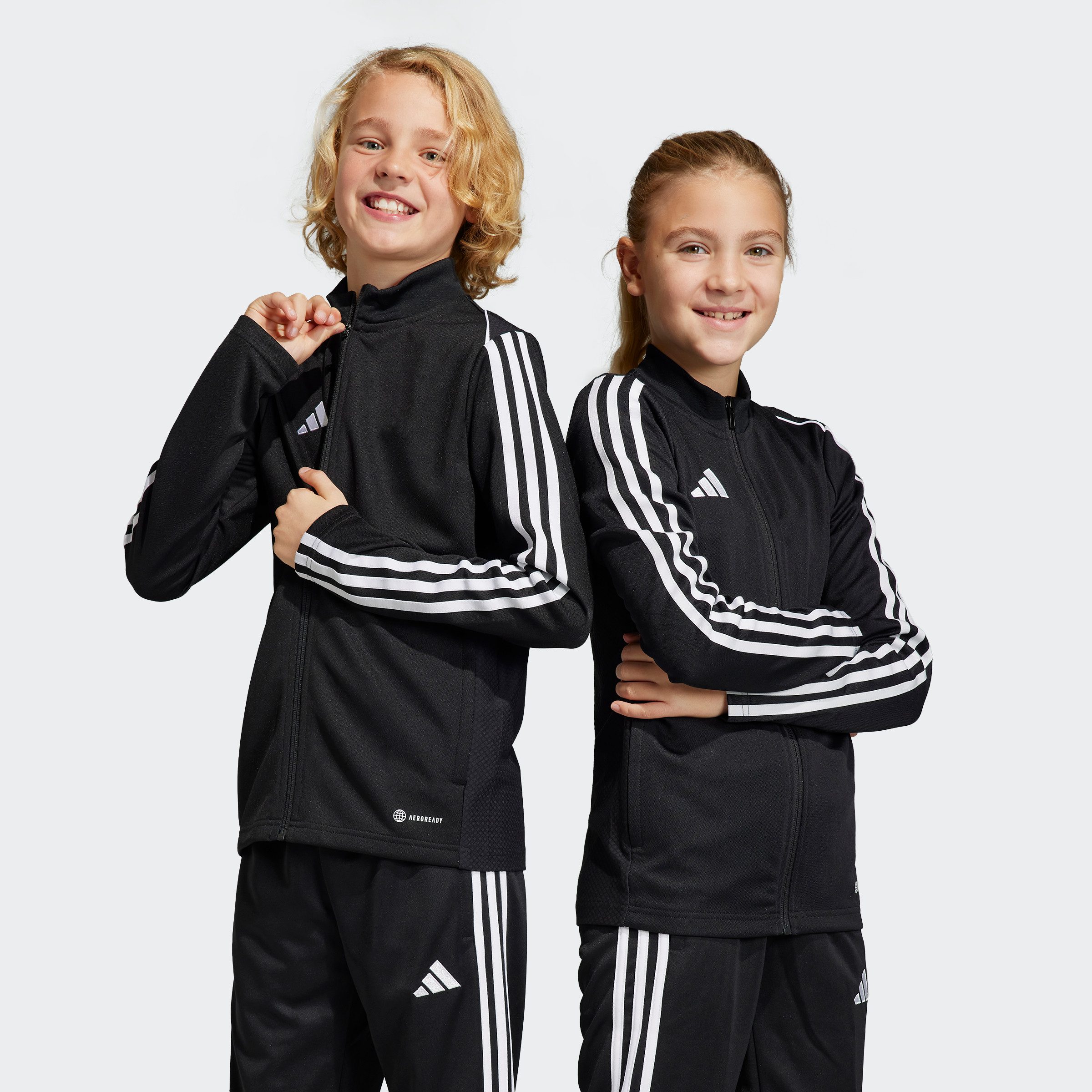 adidas Adidas entrada 22 trainingsjas zwart kinderen kinderen