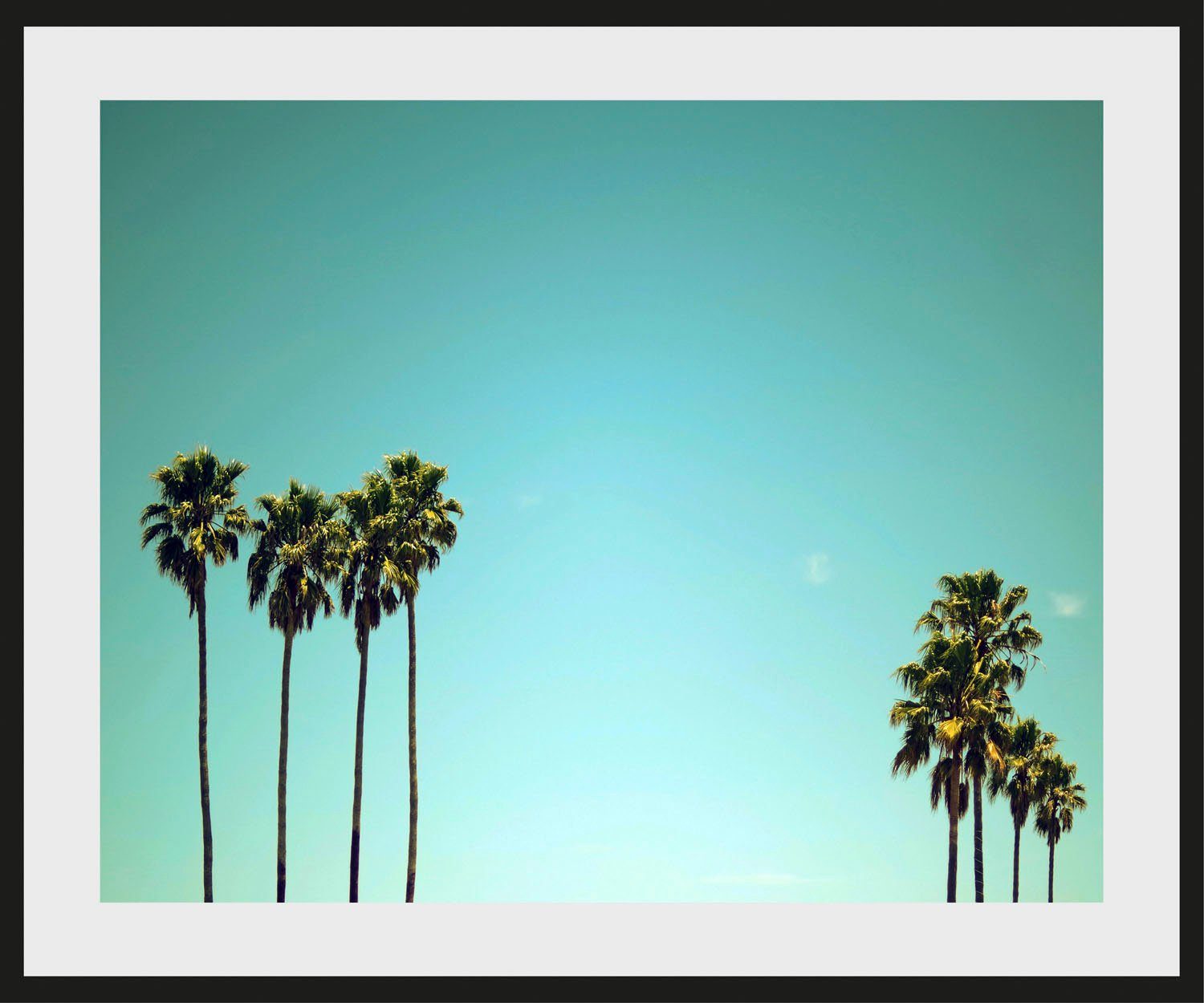 queence Wanddecoratie Palma de Mallorca HD premium posterdruk incl. houten lijst (1 stuk)