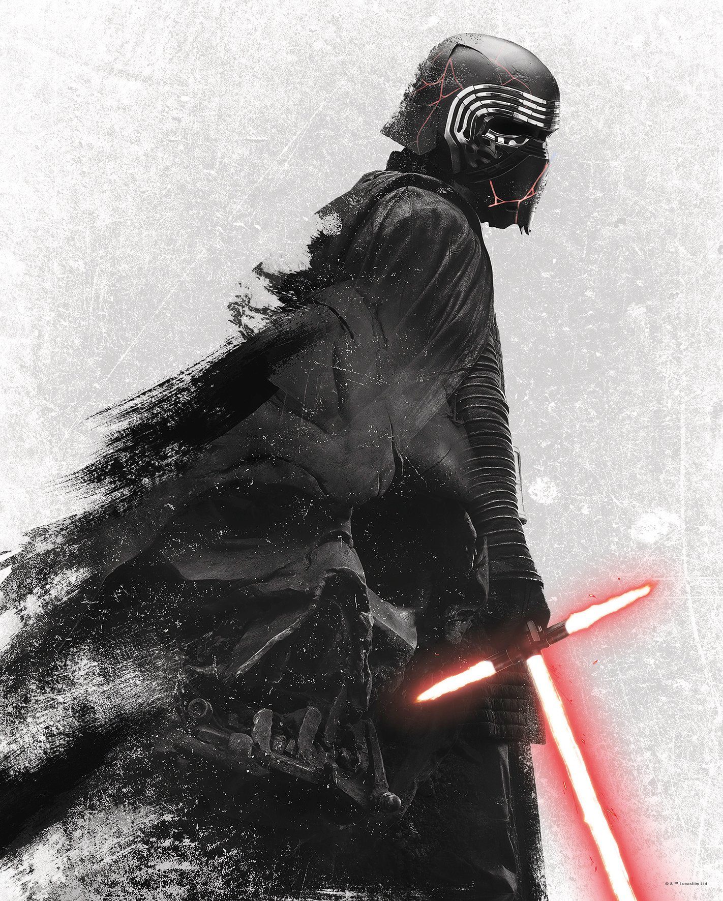 Komar wanddecoratie Star Wars EP9 Kylo Vader Shadow, zonder lijst