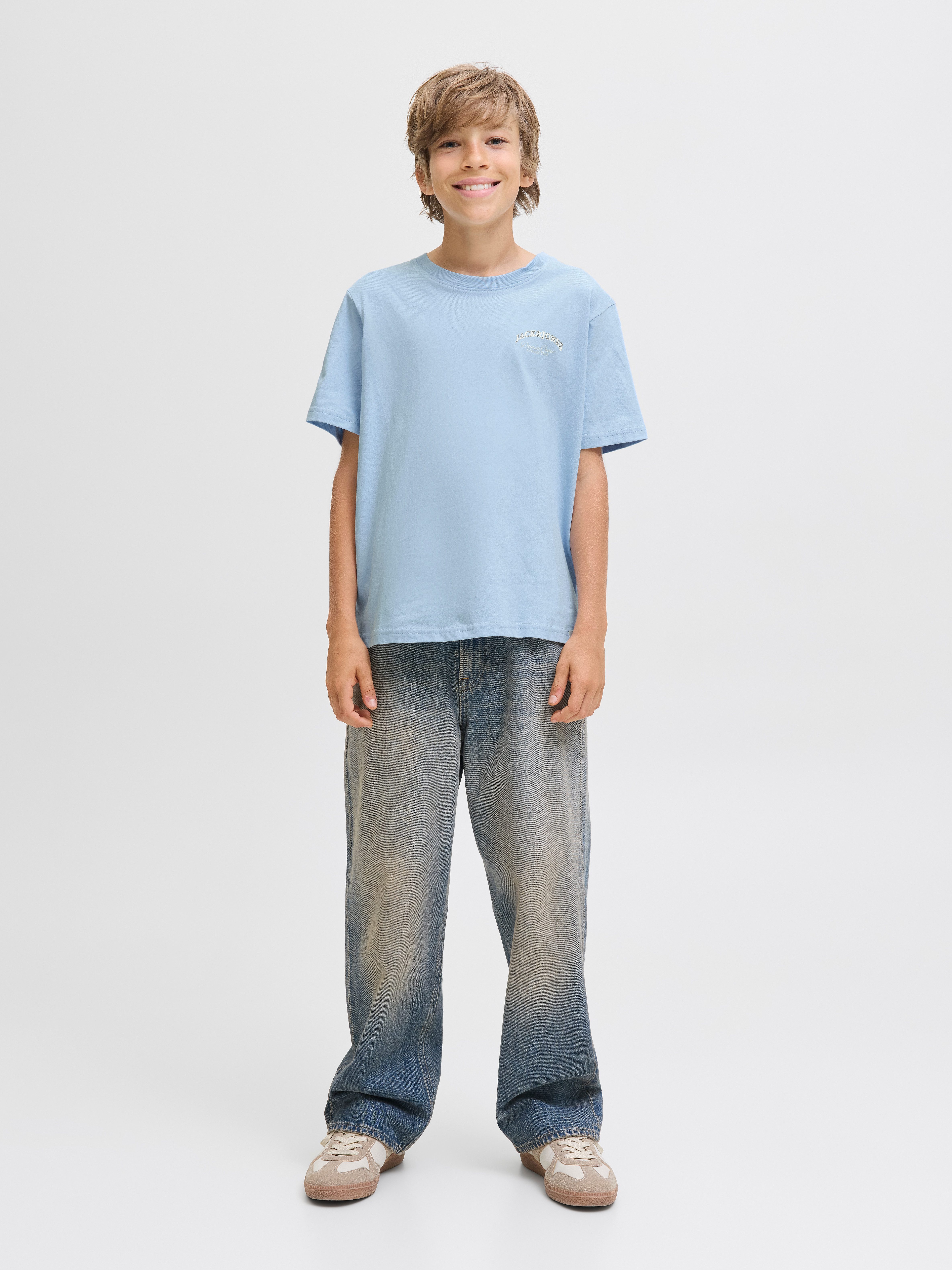 Jack & Jones Junior T-shirt JJEBRANDES BACKP RELAXED TEE SS SN JNR