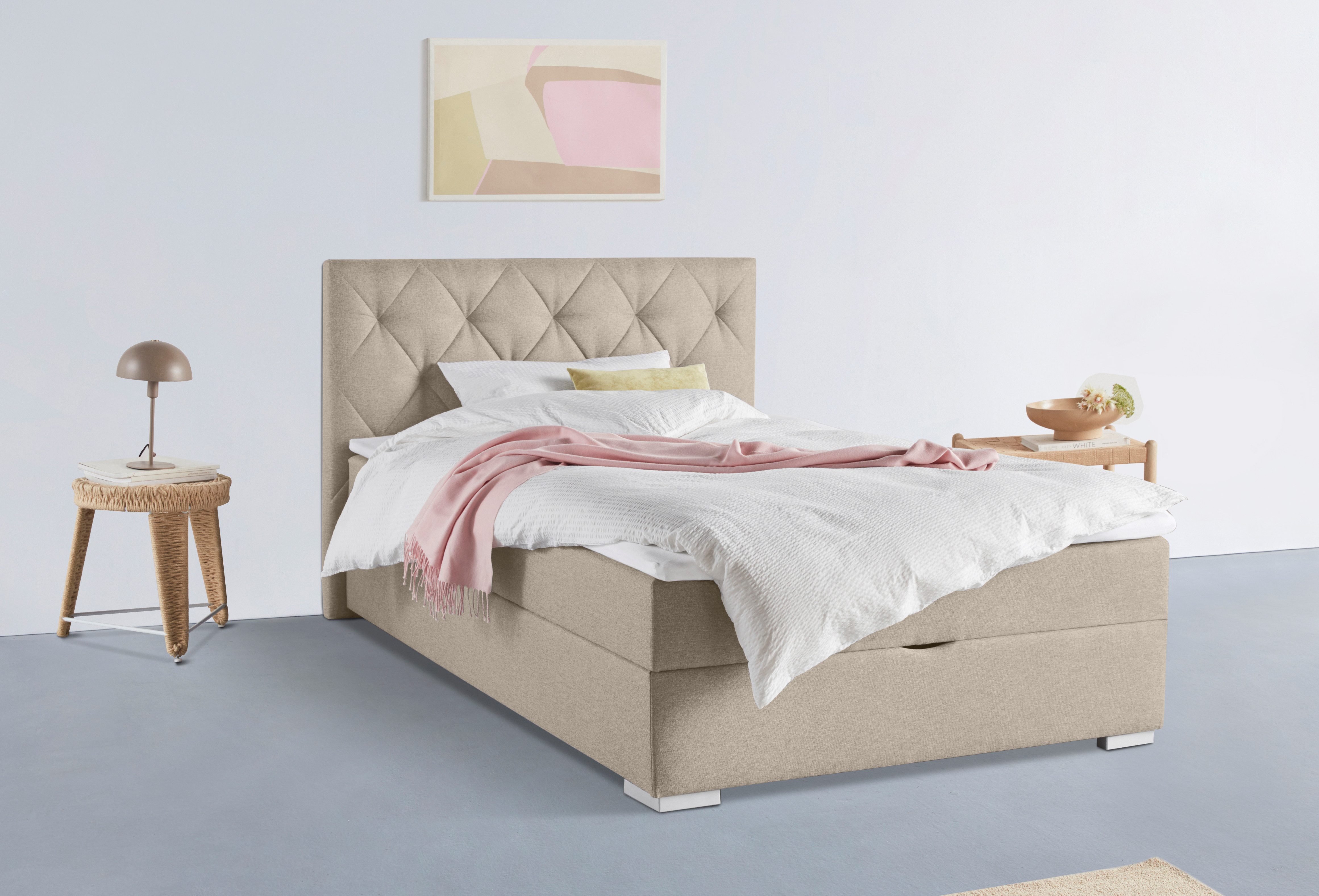 INOSIGN Boxspring Tynan optioneel met bedbox, verkrijgbaar in h2, h3 & h4