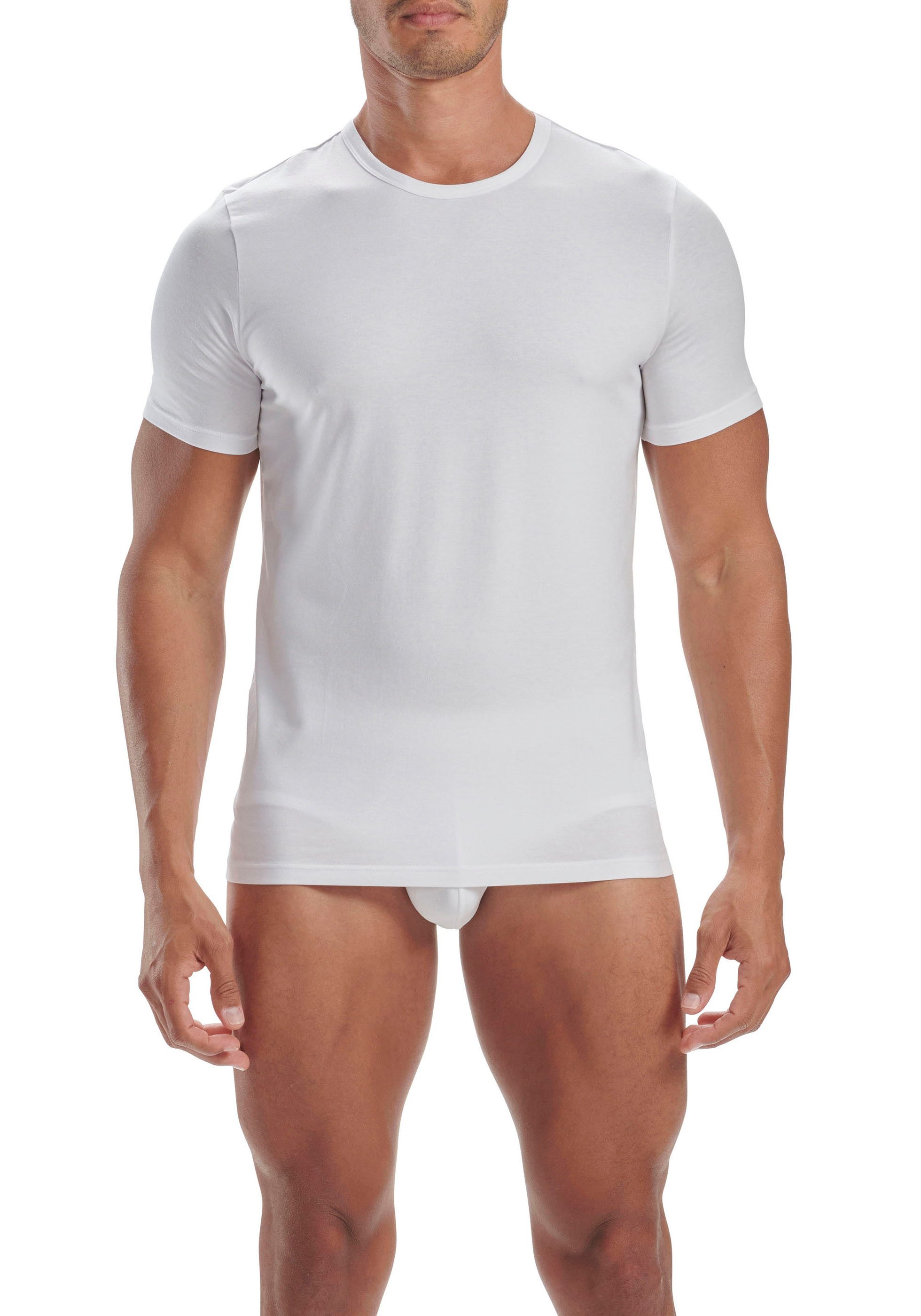 adidas Sportswear T-shirt "Active Flex Cotton" met ronde hals en slim fit (2-delig, Set van 2)